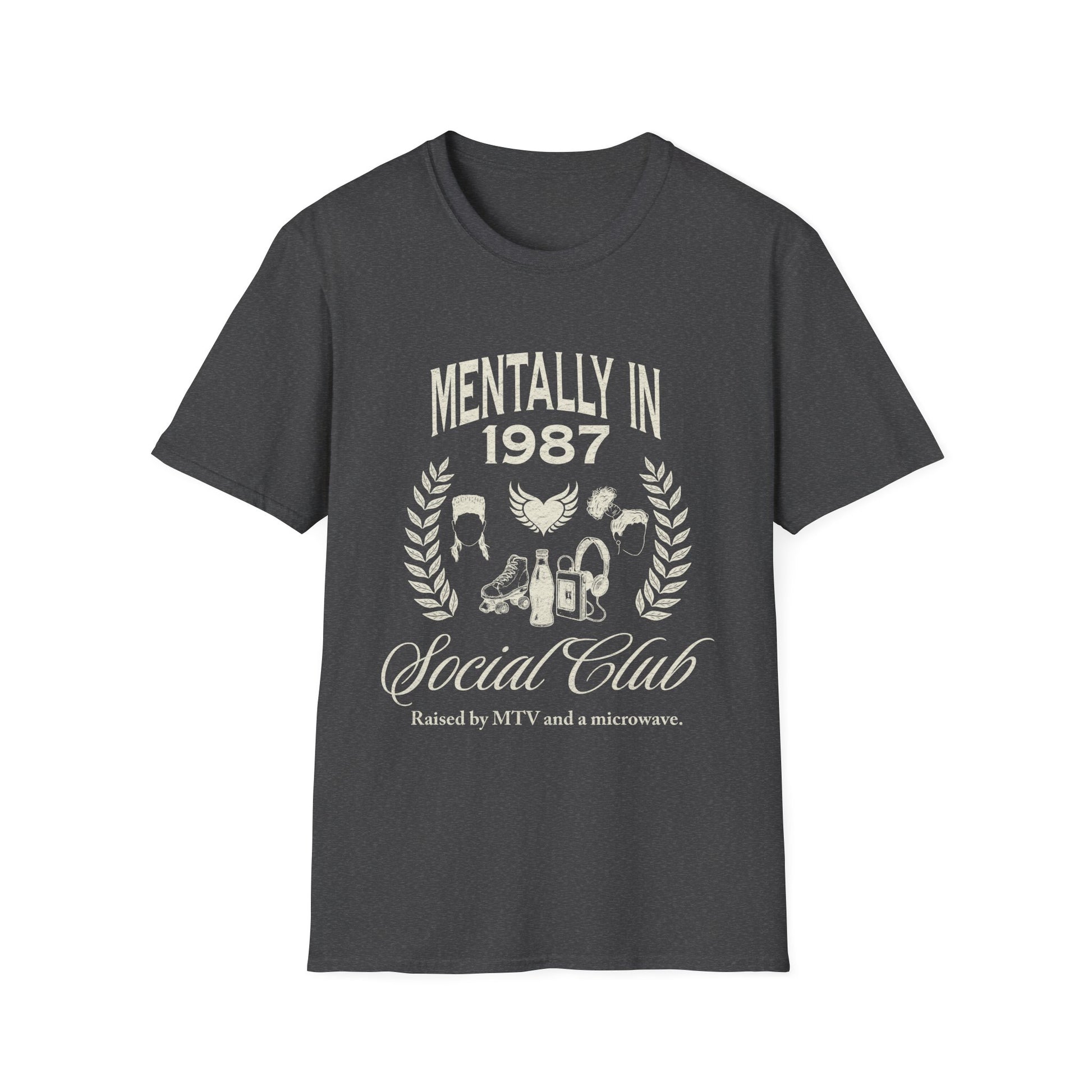Social Club T-Shirt 1987, Funny Gen X Graphic Tee, 80s Kids, XS-Plus Size