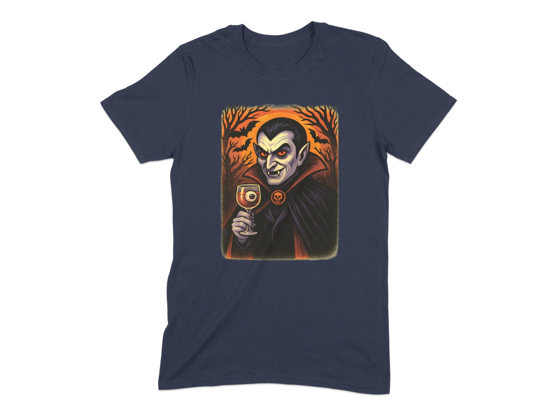 Vampire Holding a Glass Halloween T-shirt product type