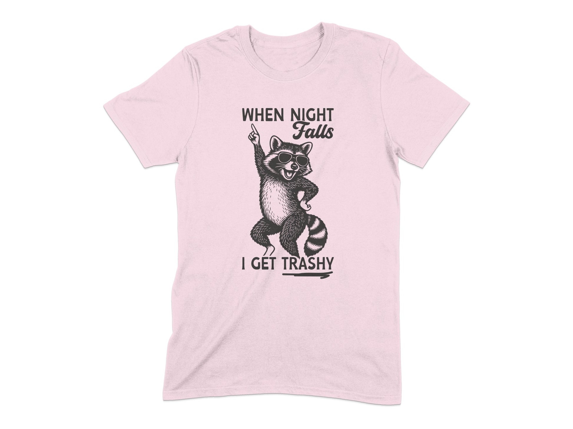 When Night Falls I Get Trashy Raccoon T-Shirt product type