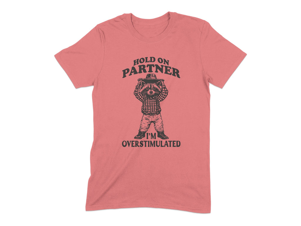 Hold On Partner I'm Overstimulated T-shirt product type