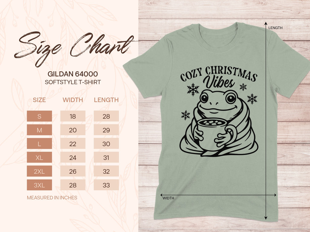 Cozy Christmas Vibes Frog Softstyle T-Shirt product type