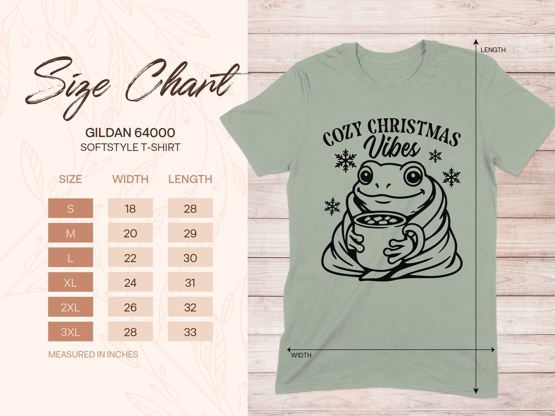 Cozy Christmas Vibes Frog Softstyle T-Shirt product type