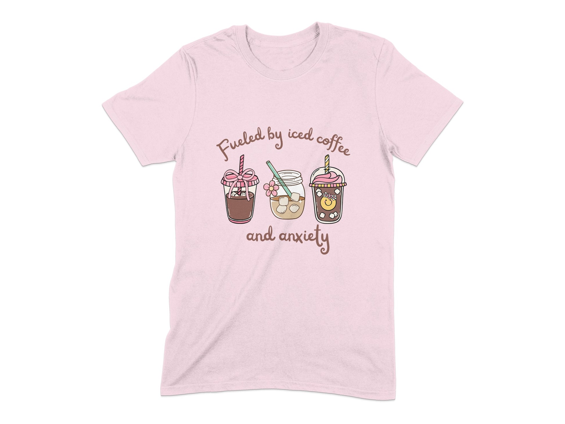 Fueled By Iced Coffee And Anxiety T-Shirt product