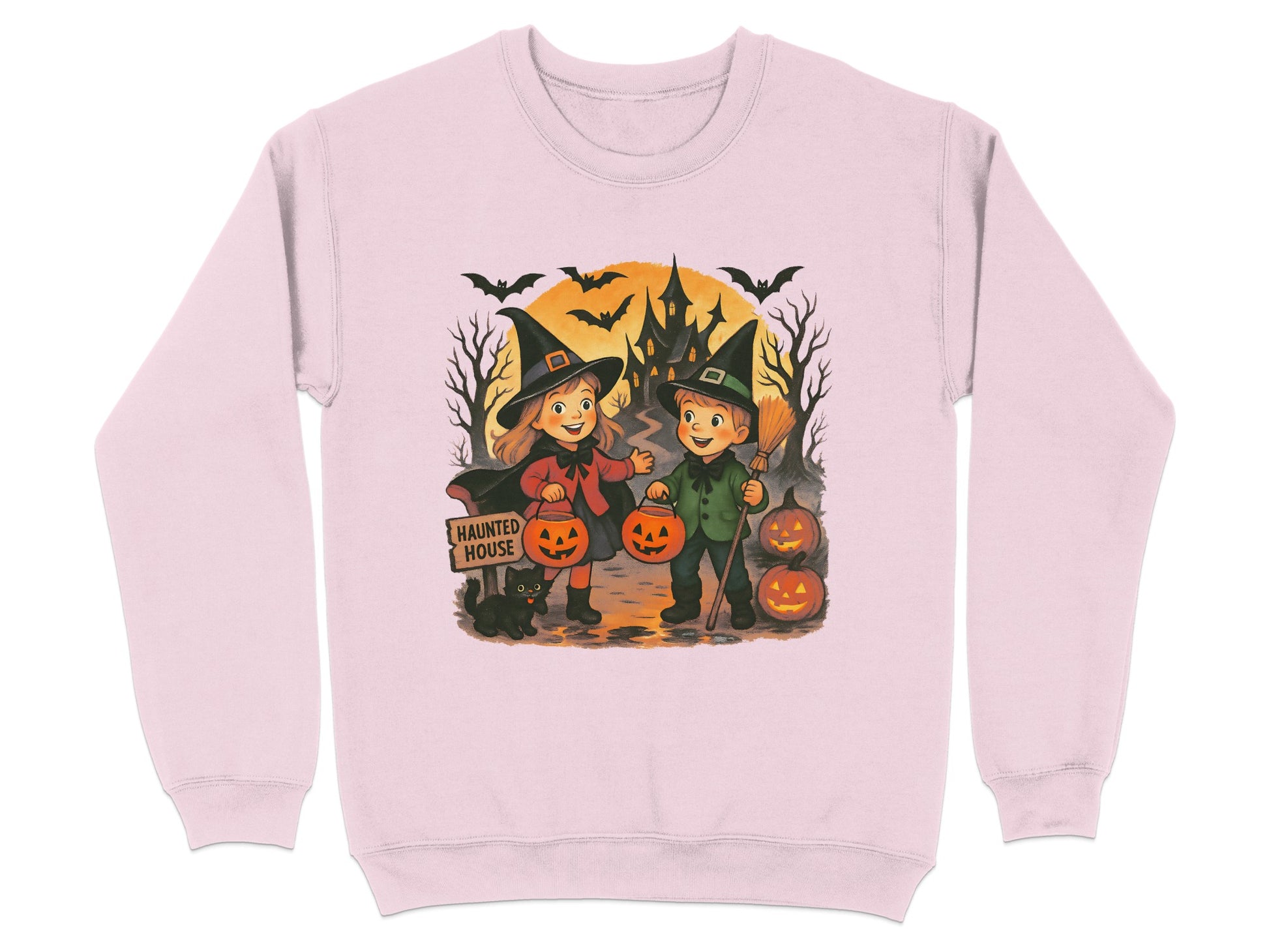 Haunted House Kids Halloween Sweatshirt product type