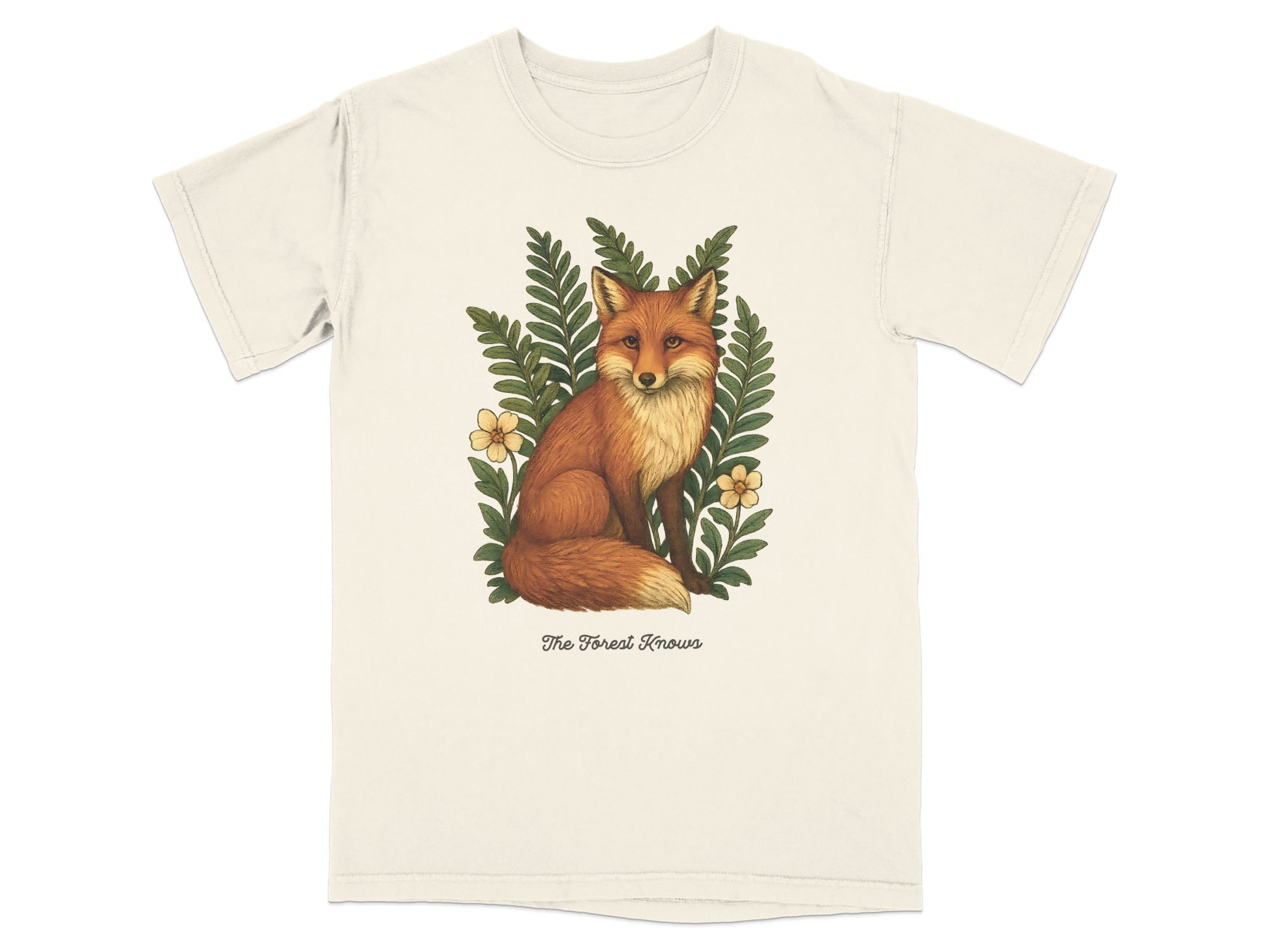The Forest Knows Fox Design T-shirt product