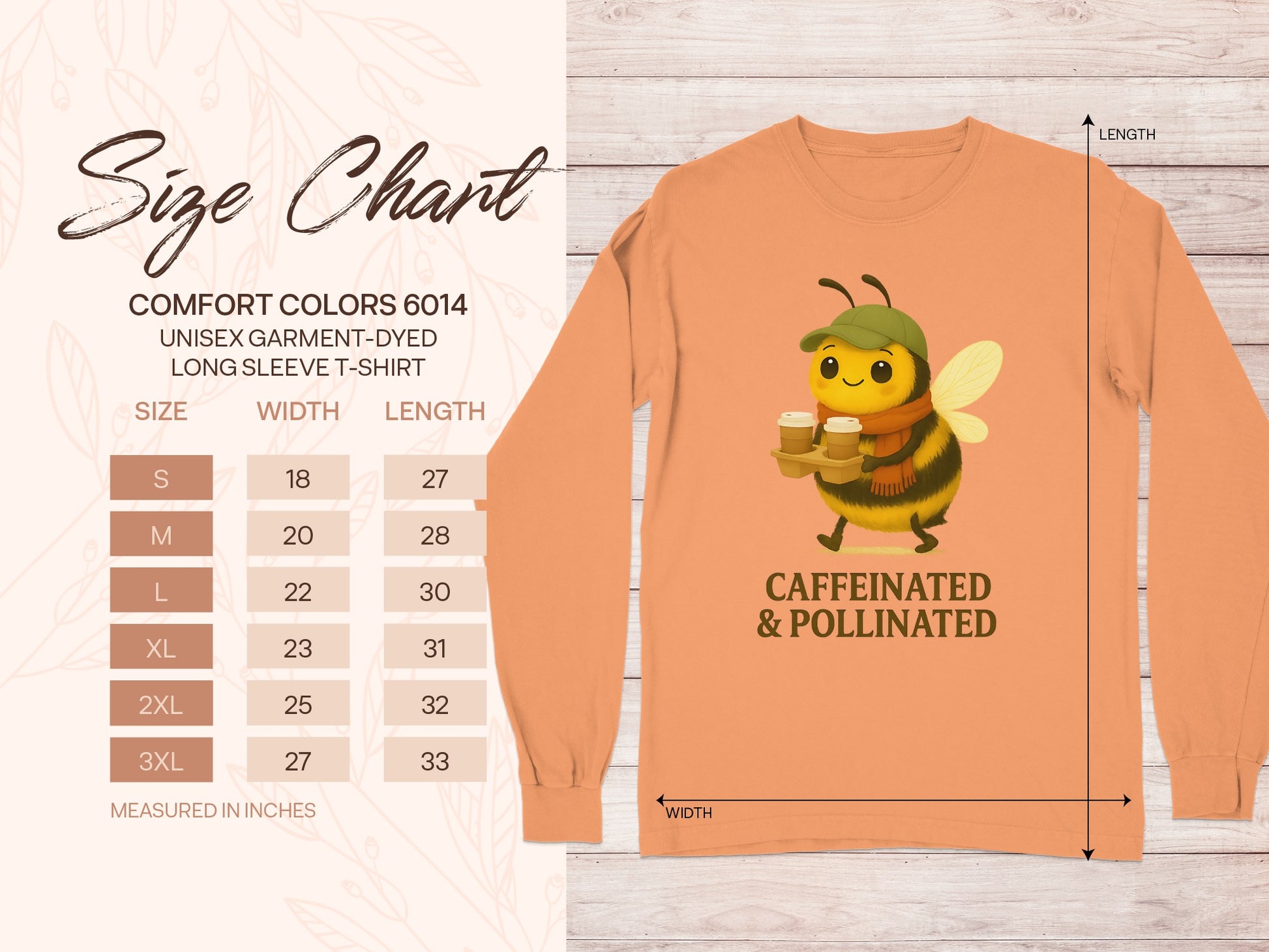 Caffeinated and Pollinated Long Sleeve T-Shirt product