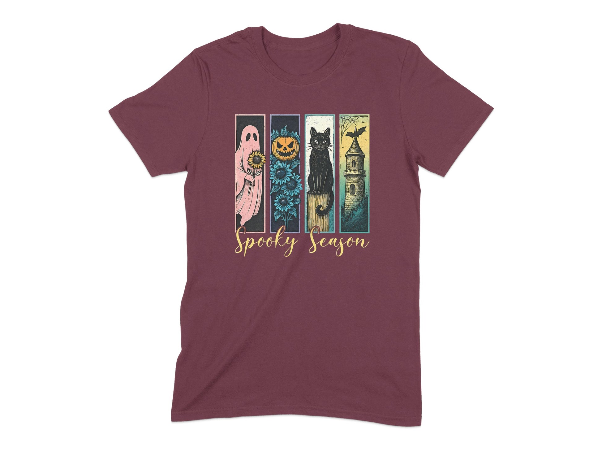 Spooky Season Cute Cats and Ghosts Graphic Shirt product