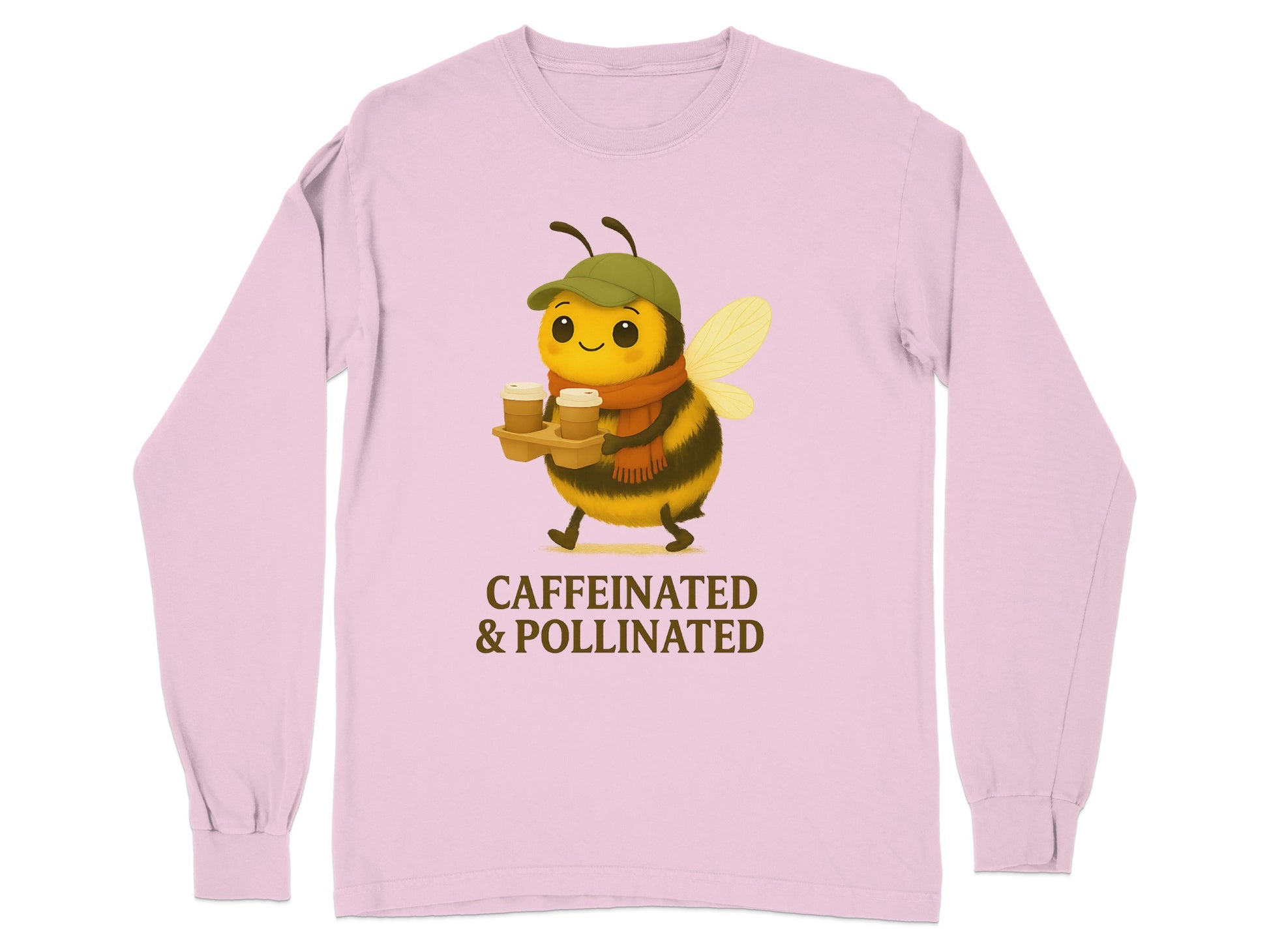 Caffeinated and Pollinated Bee Long Sleeve Shirt product
