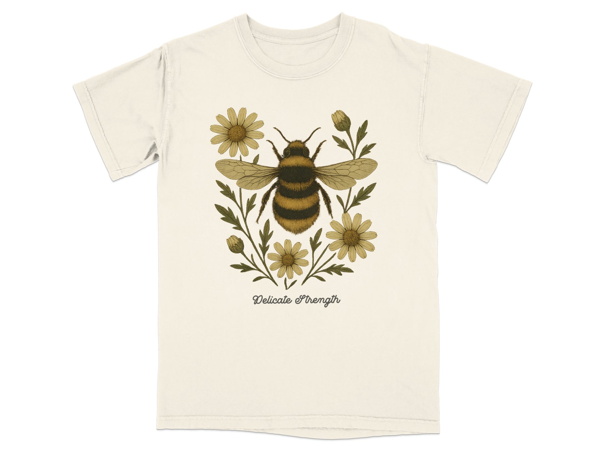 Delicate Strength Bee and Flowers Graphic Tee product