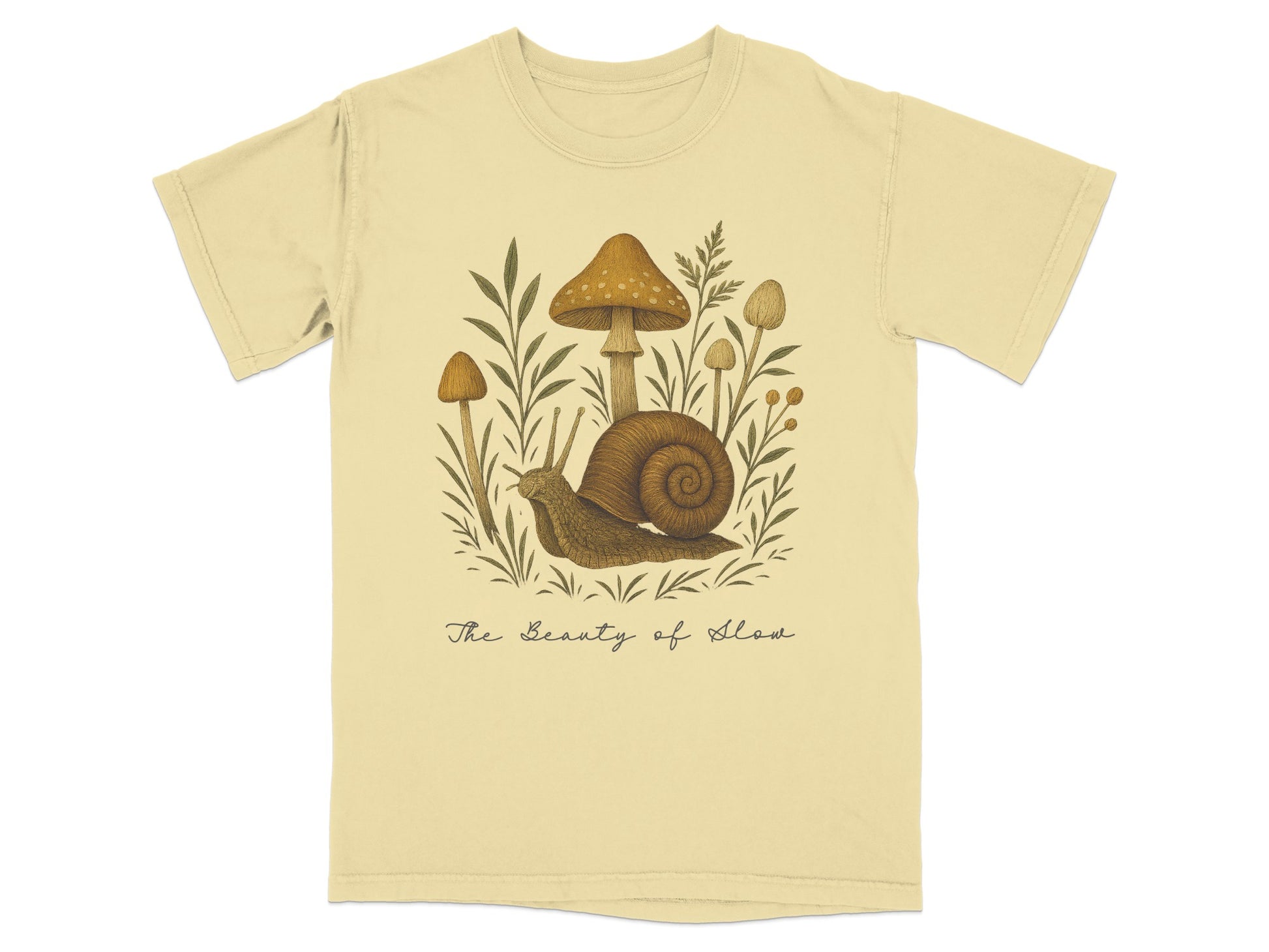 The Beauty of Ideas Snail and Mushrooms T-Shirt product type