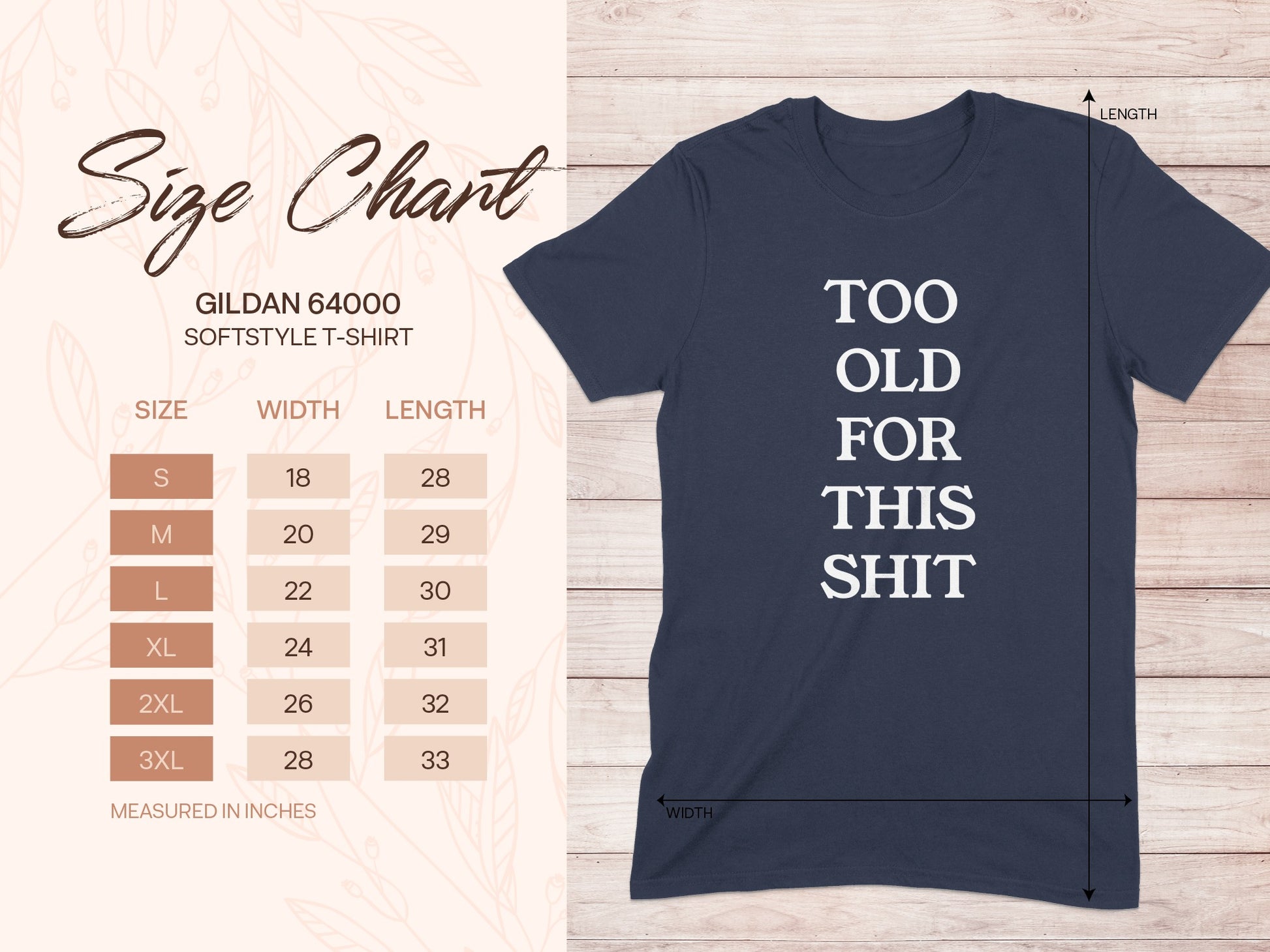 TOO OLD FOR THIS SHIT Graphic T-Shirt product
