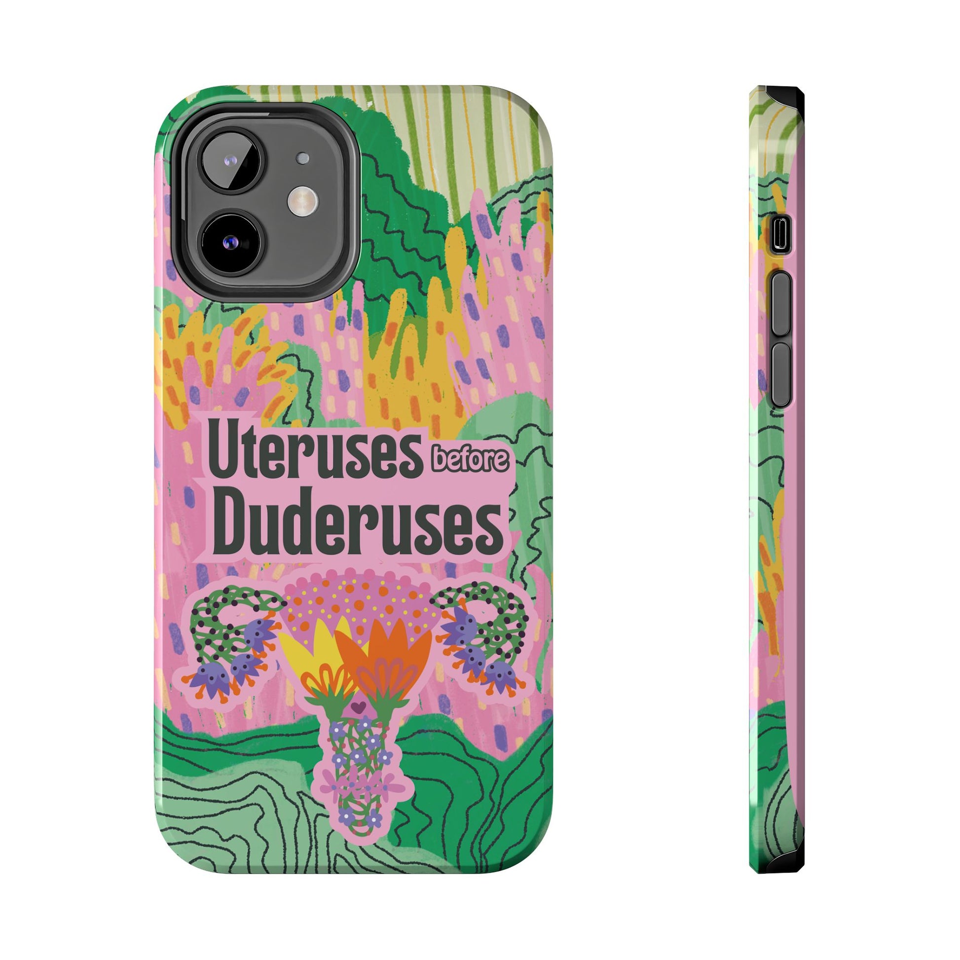 Funny Tough Phone Cases, Beautiful Pink Green Floral Design with Snarky Quote, Unique Phone Cover, Gift for Friends, Snarky Accessory