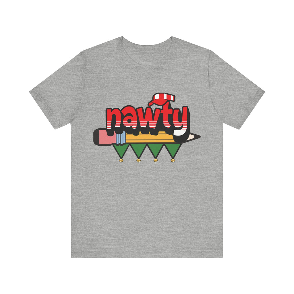 Naughty or Nice List, Tally Elf Nawty Very Merry Christmas Party, Unisex Jersey Short Sleeve Tee