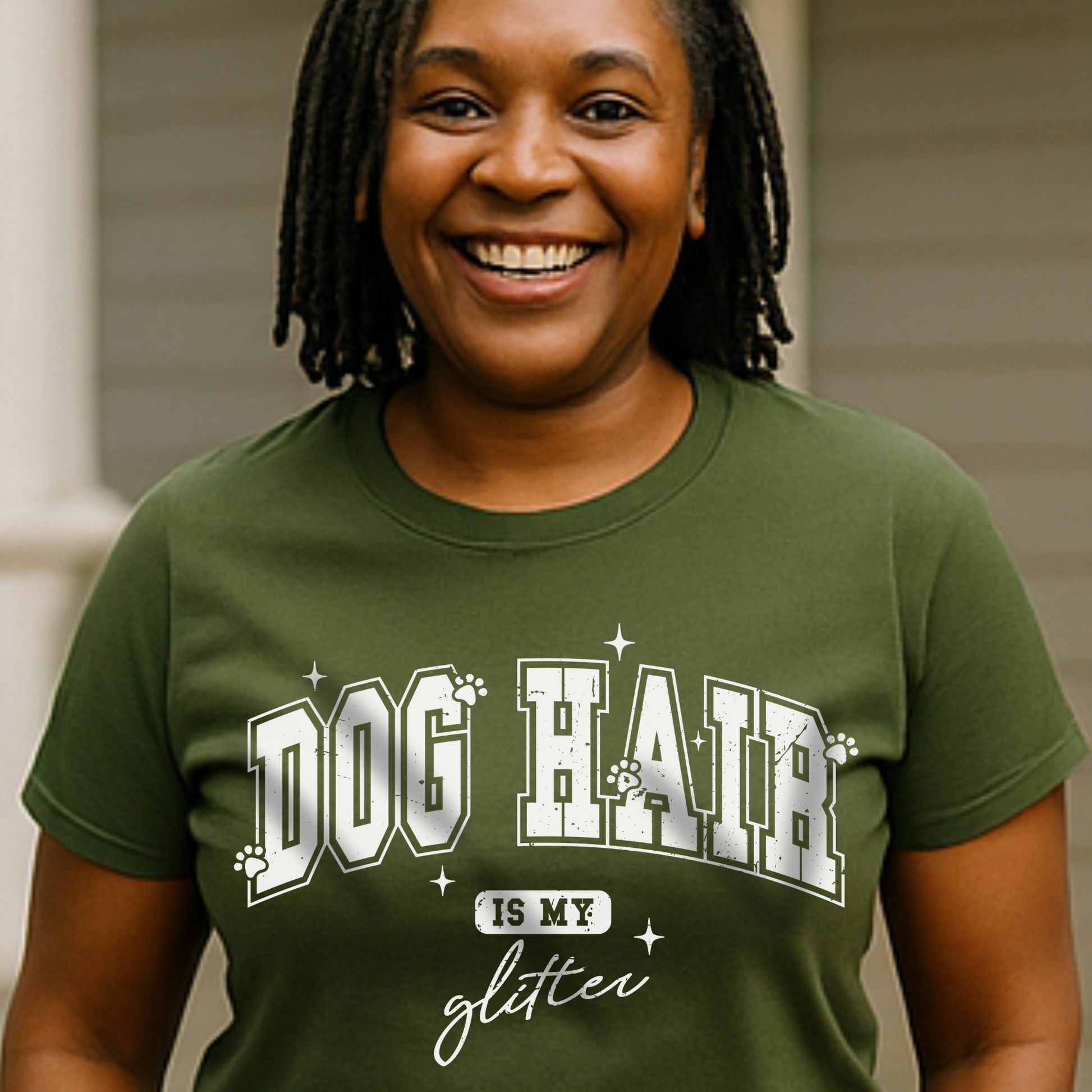 Dog Lover Shirt – Dog Hair is My Glitter Gift T-Shirt for Doggo Moms or Dads Pet Parents Fur Baby XS-5X