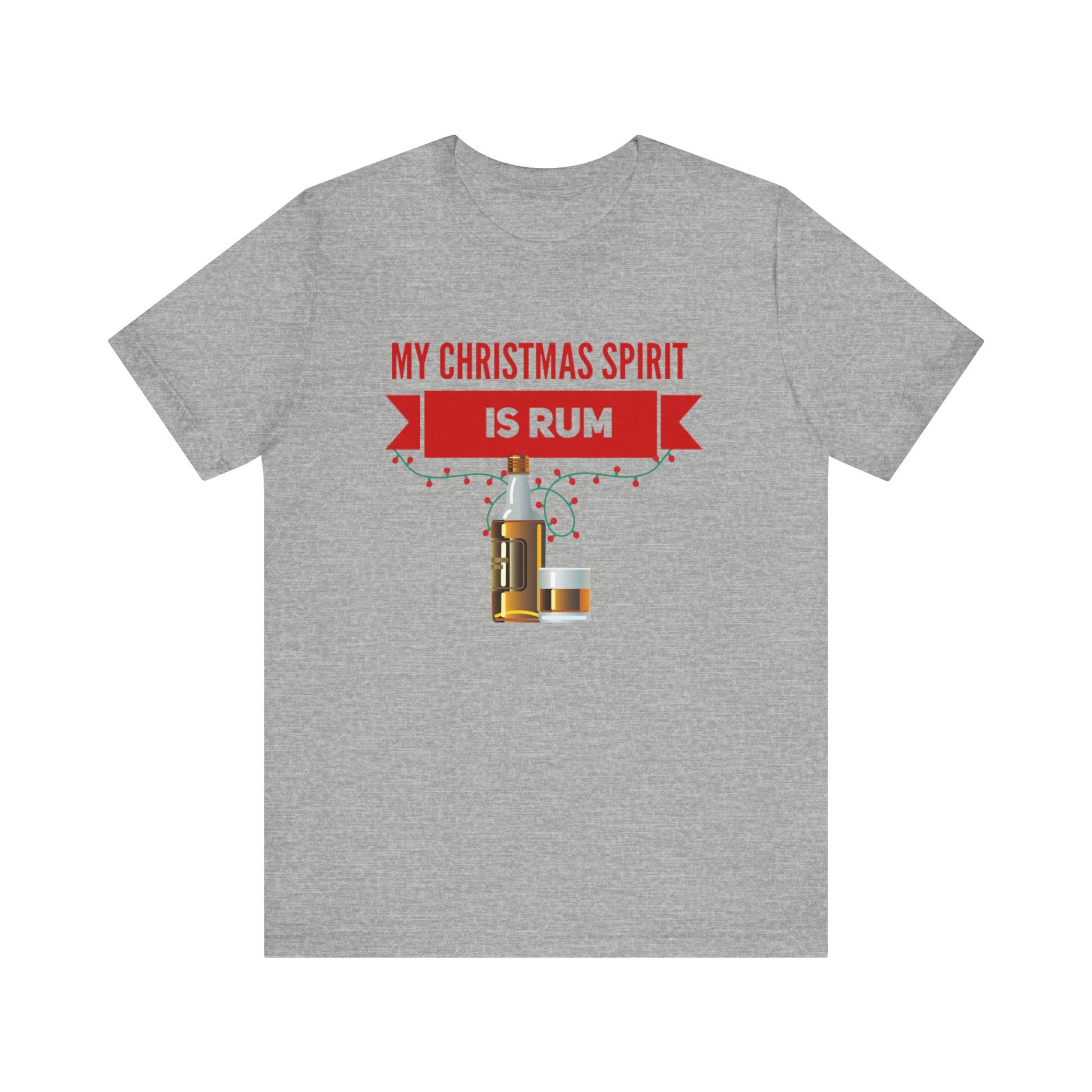 My Christmas Spirit Is Rum Unisex Jersey Short Sleeve Graphic Tee