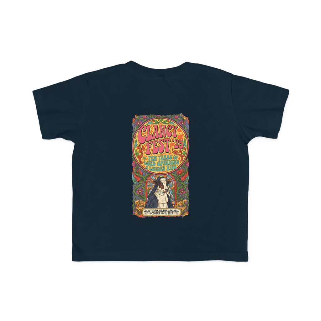 Custom ClancyFest 25 Toddler Short-Sleeve Light-Weight 100% Cotton T-Shirt, 2T-6T