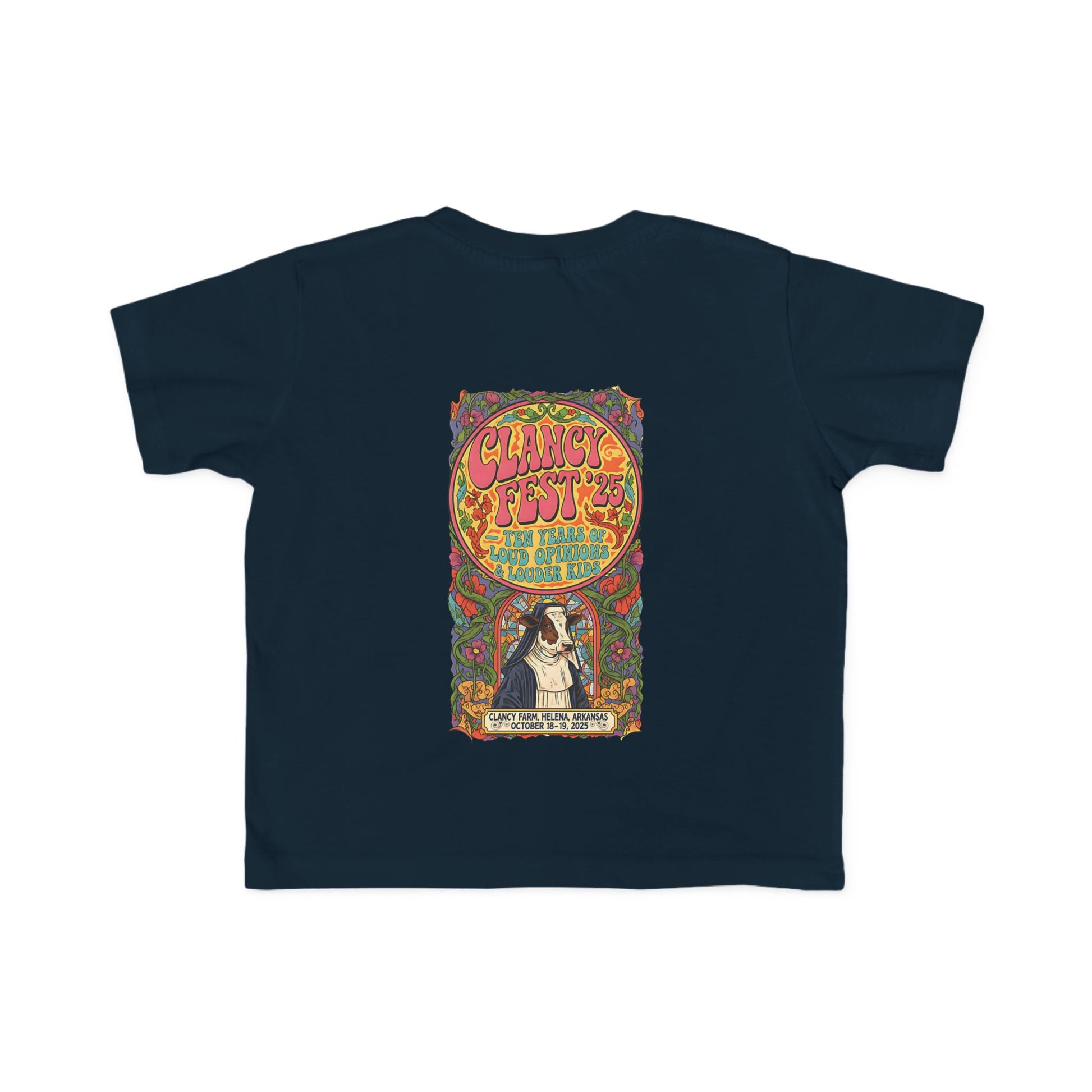 Custom ClancyFest 25 Toddler Short-Sleeve Light-Weight 100% Cotton T-Shirt, 2T-6T