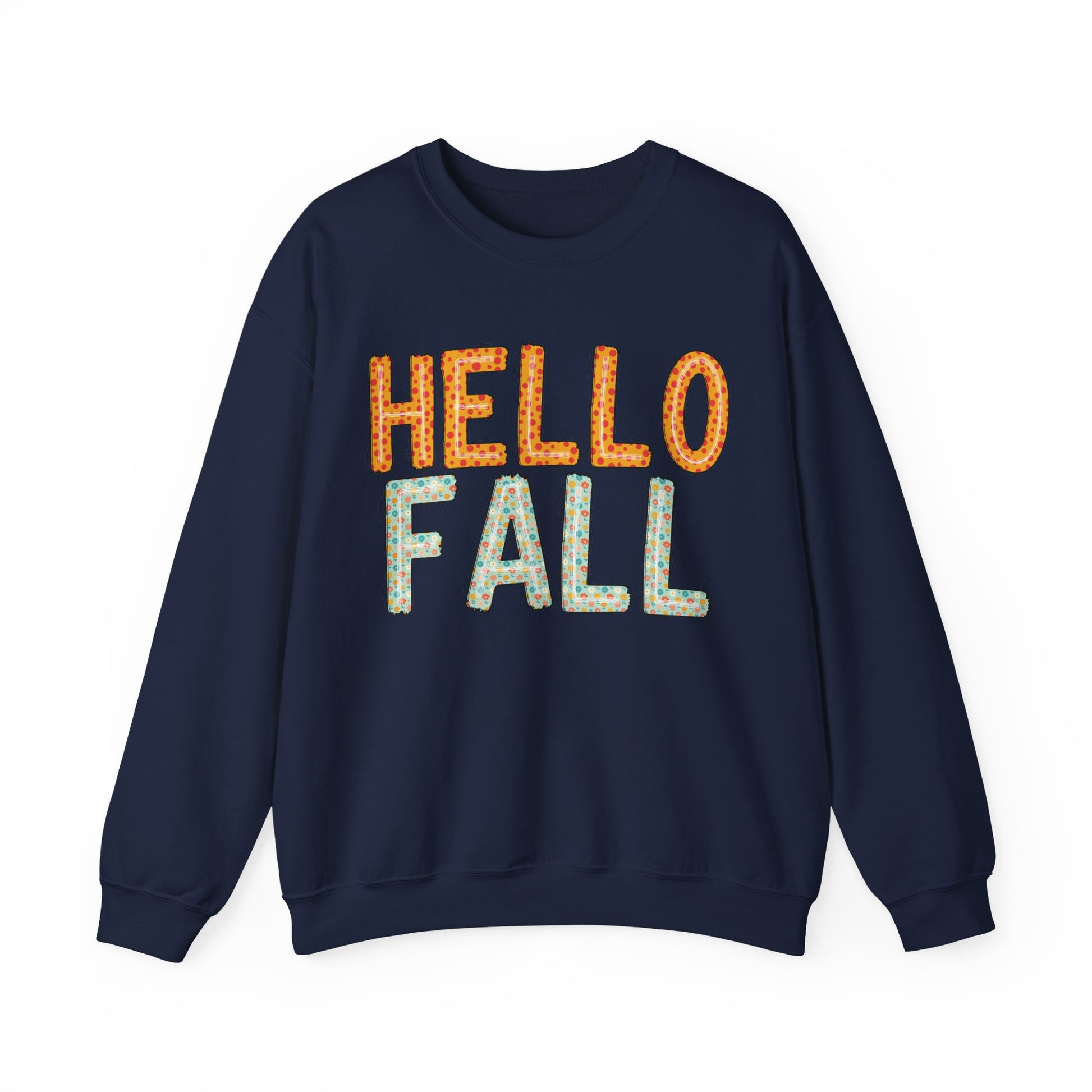 Hello Fall Cute Autumn Sweatshirt - Holiday or Seasonal Design XS-5X