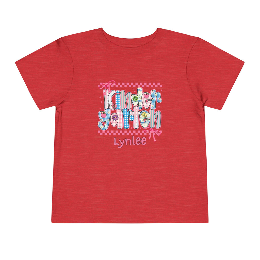 Kindergarten Personalized Back to School T-Shirt for Kids – Toddler Size 2T-5T - Custom Name – First Day of School Shirt