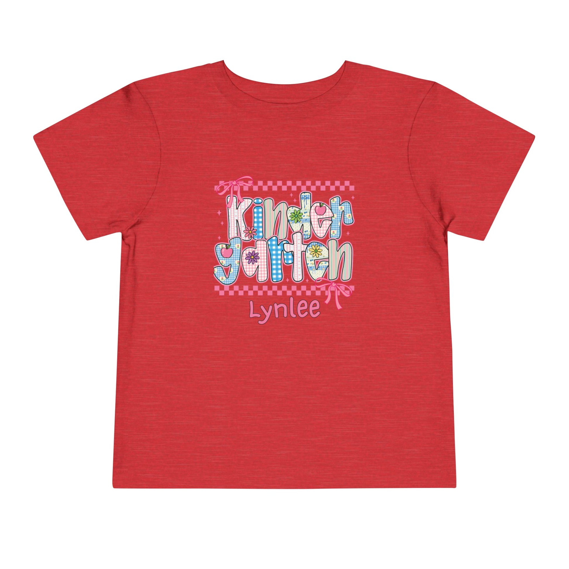 Kindergarten Personalized Back to School T-Shirt for Kids – Toddler Size 2T-5T - Custom Name – First Day of School Shirt