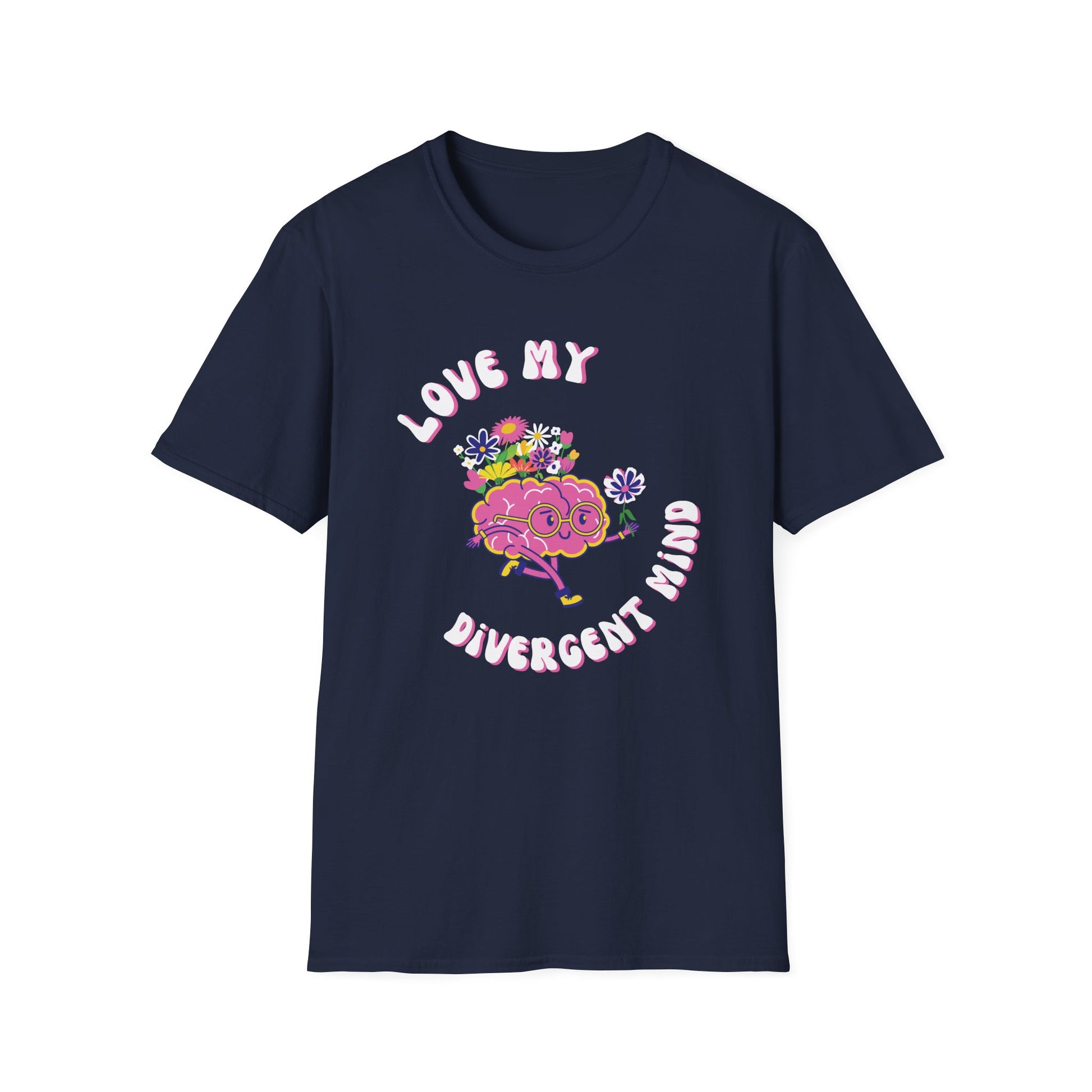 Divergent Mind Celebrate NeuroDiversity NeuroSpicy ADHD Brain Tee
