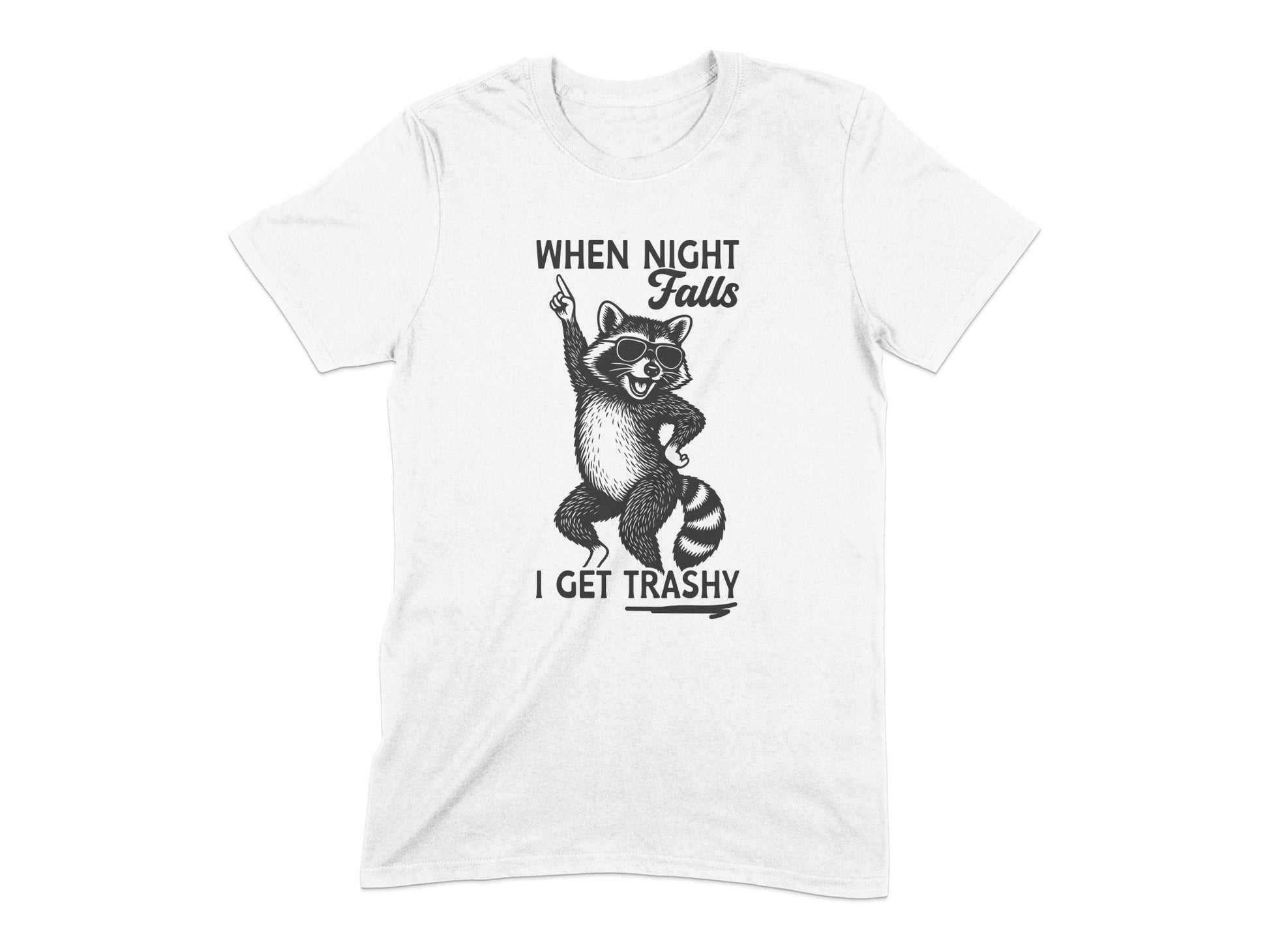 When Night Falls I Get Trashy Raccoon T Shirt product
