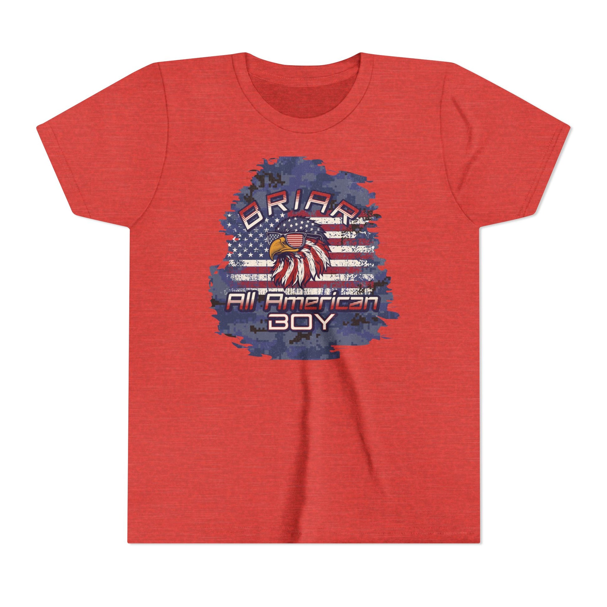 Personalized All-American Boy Youth Tee - Patriotic Shirt Birthday Gift, School Shirt