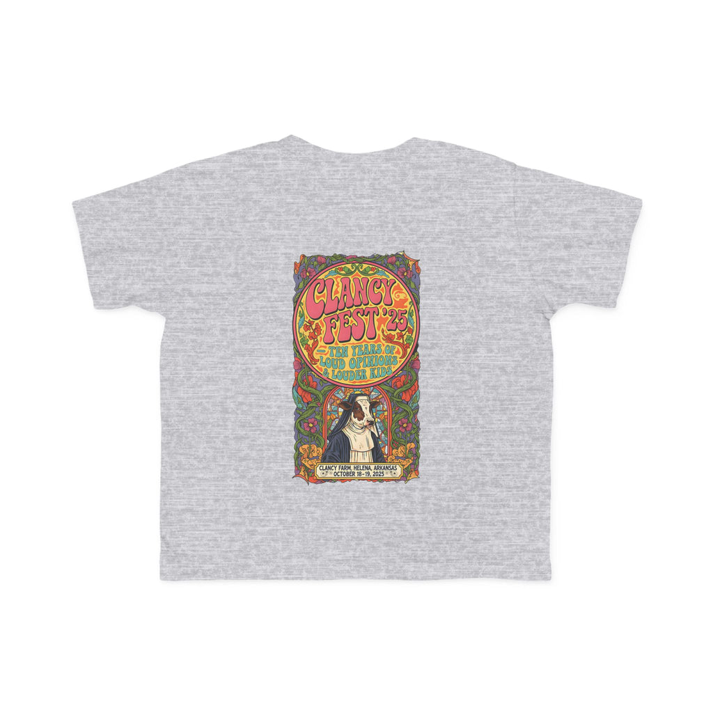 Custom ClancyFest 25 Toddler Short-Sleeve Light-Weight 100% Cotton T-Shirt, 2T-6T
