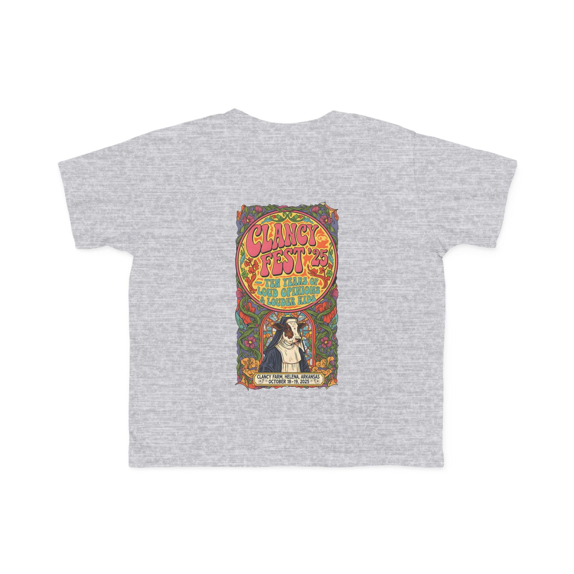 Custom ClancyFest 25 Toddler Short-Sleeve Light-Weight 100% Cotton T-Shirt, 2T-6T