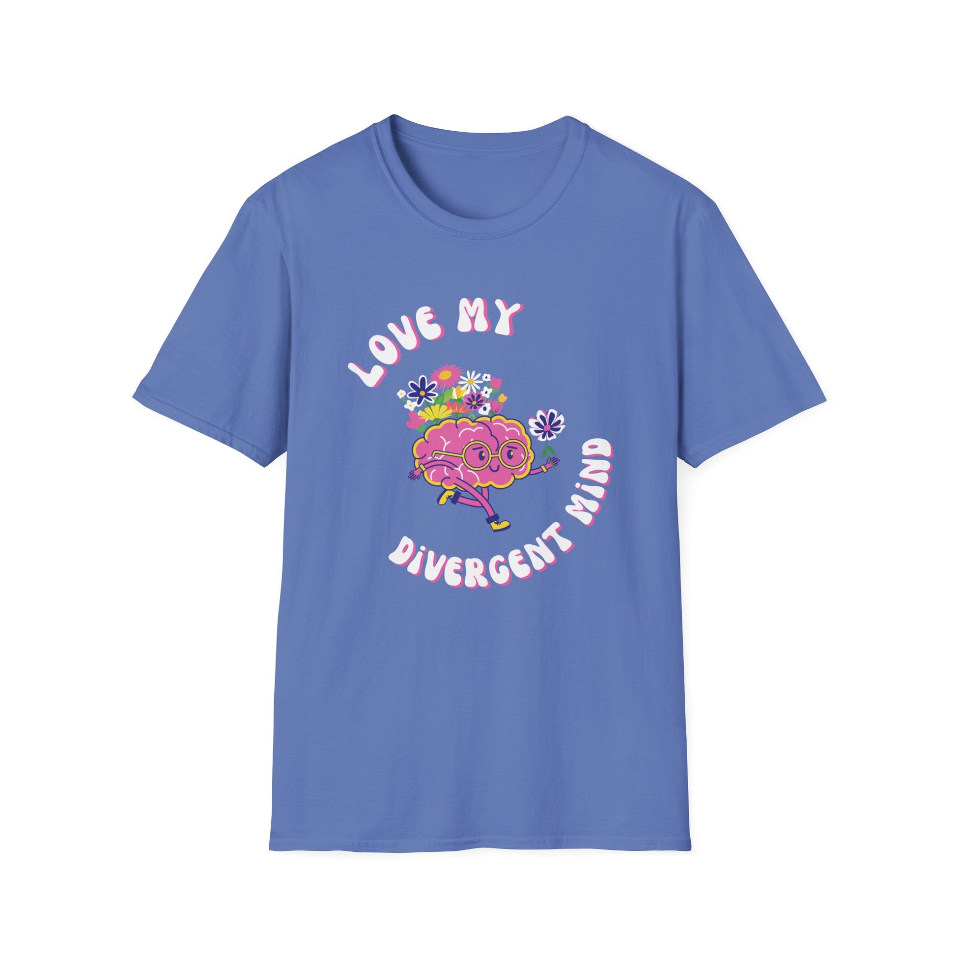 Divergent Mind Celebrate NeuroDiversity NeuroSpicy ADHD Brain Tee