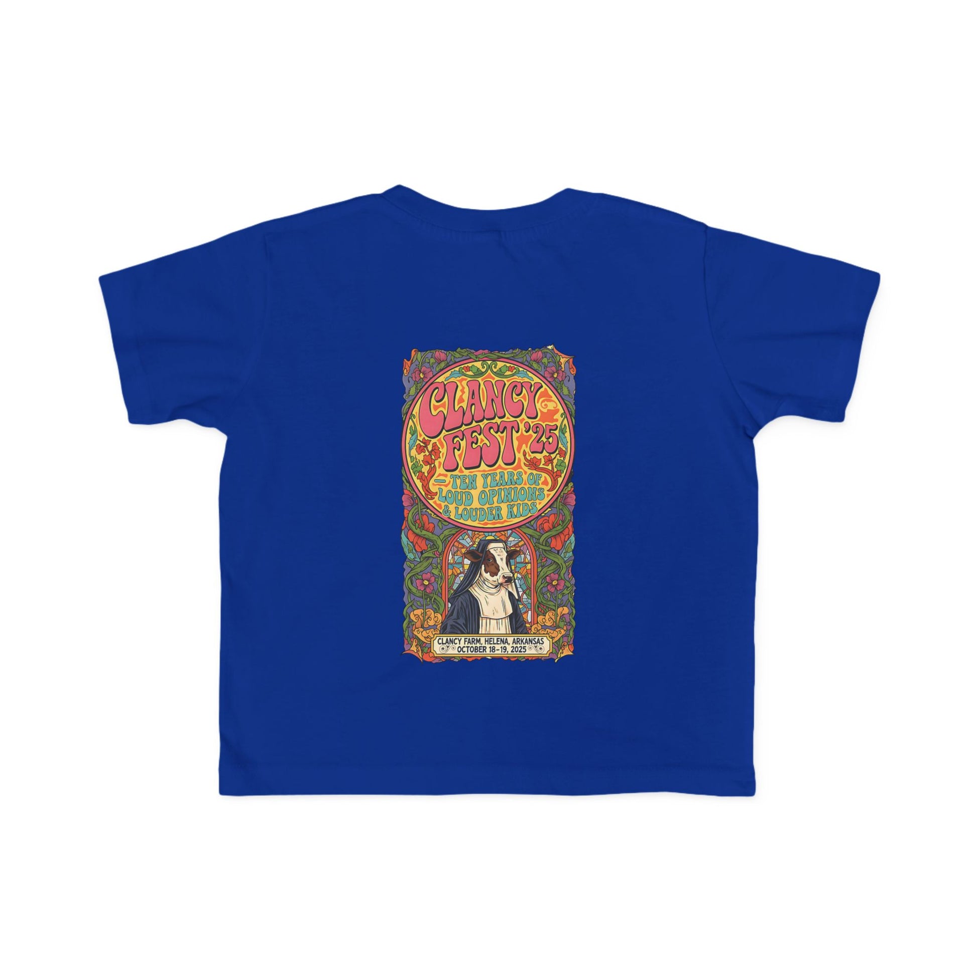 Custom ClancyFest 25 Toddler Short-Sleeve Light-Weight 100% Cotton T-Shirt, 2T-6T