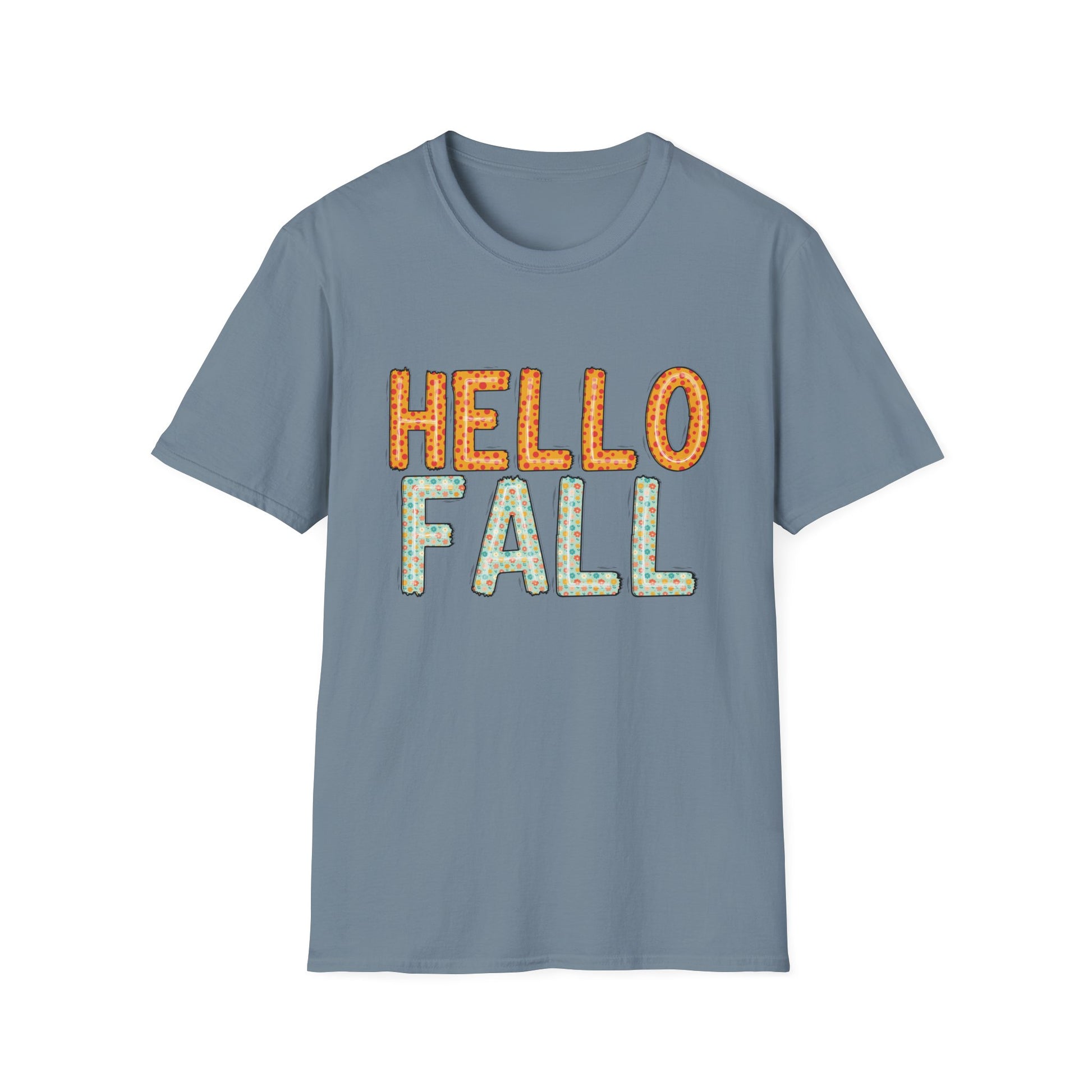 Hello Fall Cute Autumn T-Shirt - Holiday or Seasonal Design XS-5X