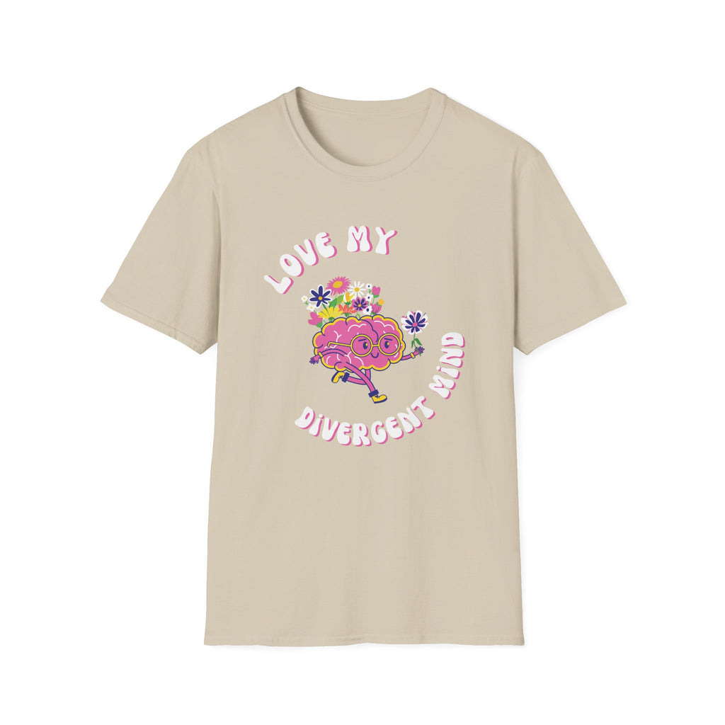 Divergent Mind Celebrate NeuroDiversity NeuroSpicy ADHD Brain Tee