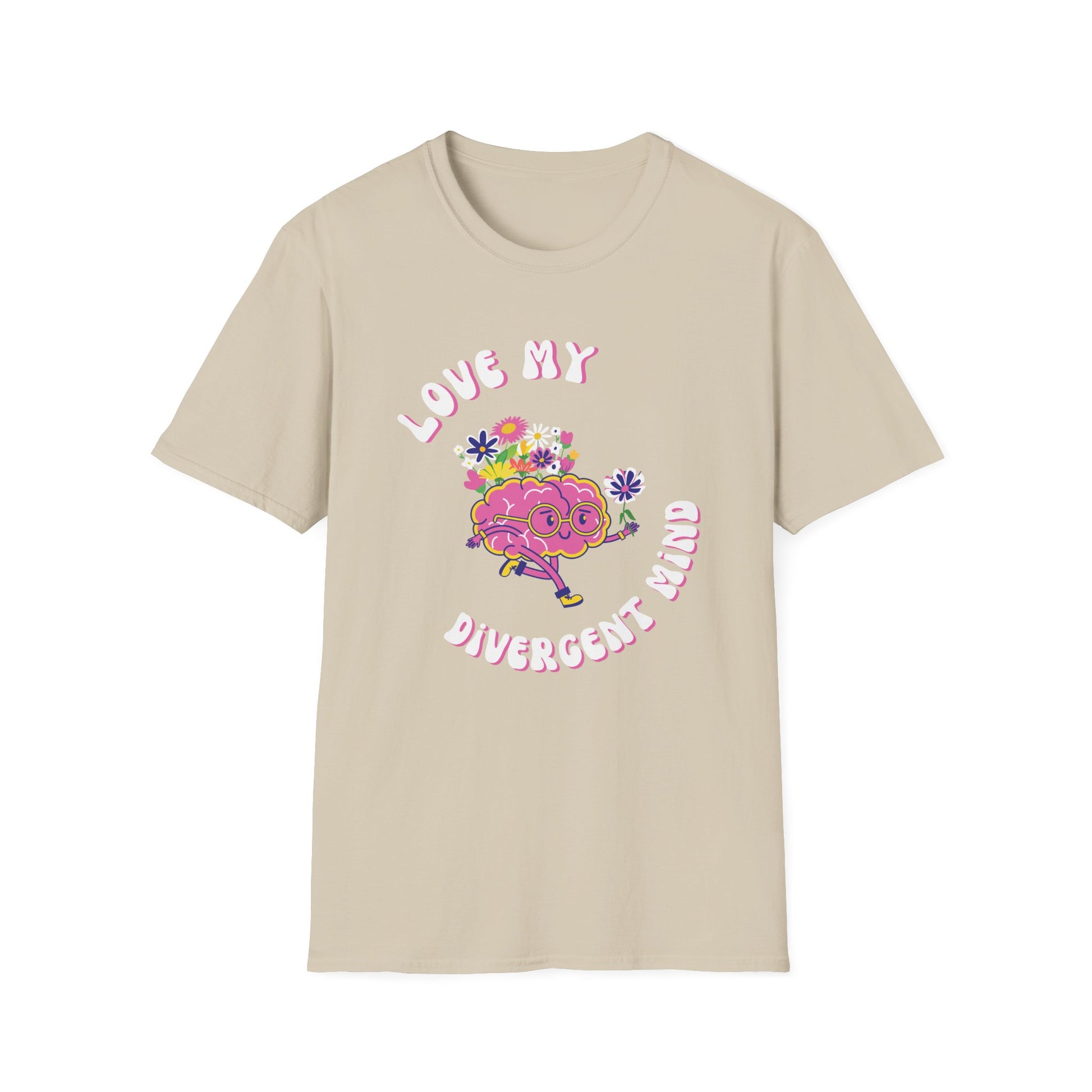 Divergent Mind Celebrate NeuroDiversity NeuroSpicy ADHD Brain Tee