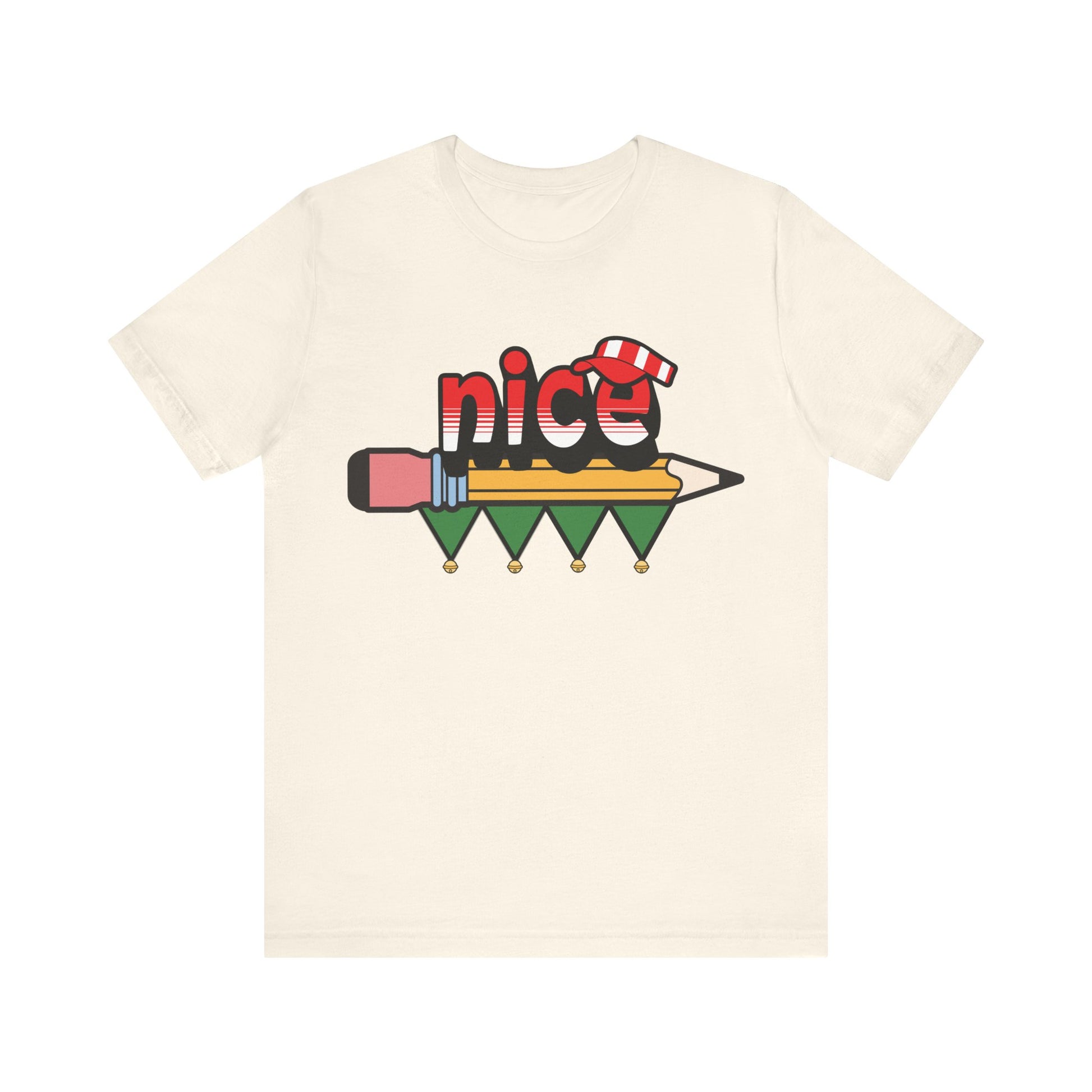 Naughty or Nice List, Tally Elf Nice Very Merry Christmas Party, Unisex Jersey Short Sleeve Tee