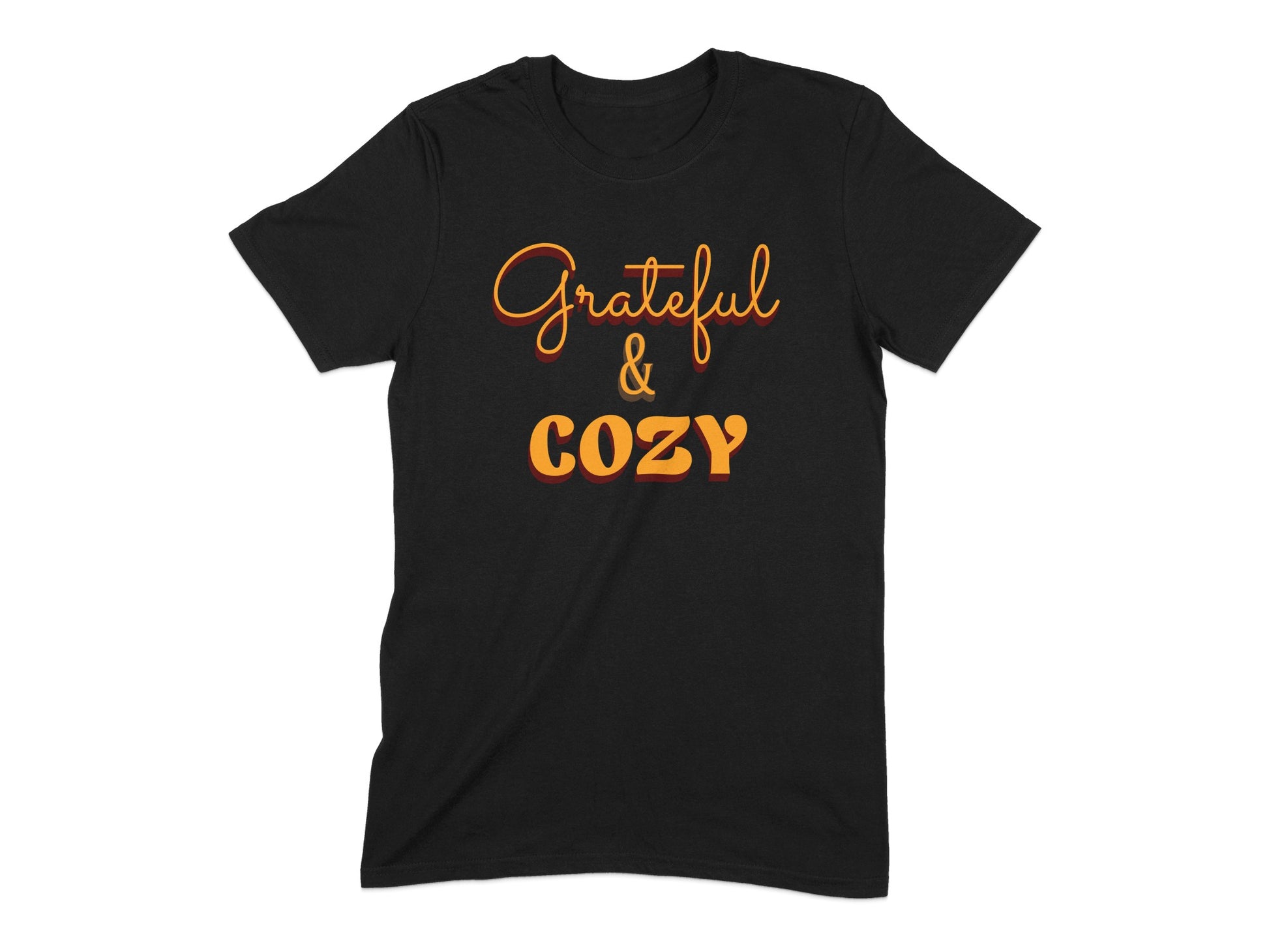 Grateful and Cozy Graphic Print T-Shirt product type