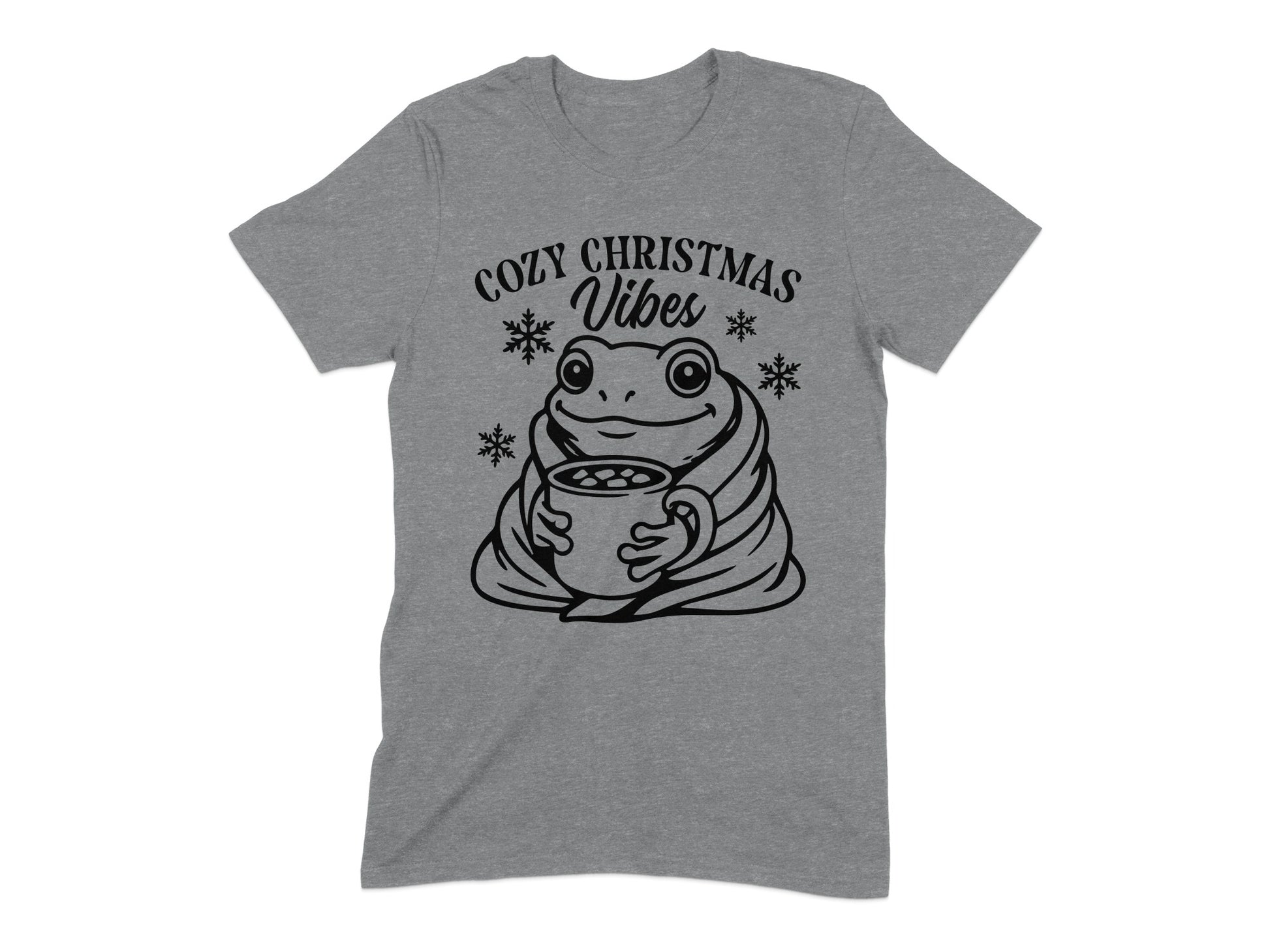 Cozy Christmas Vibes Frog Graphic T-shirt product type