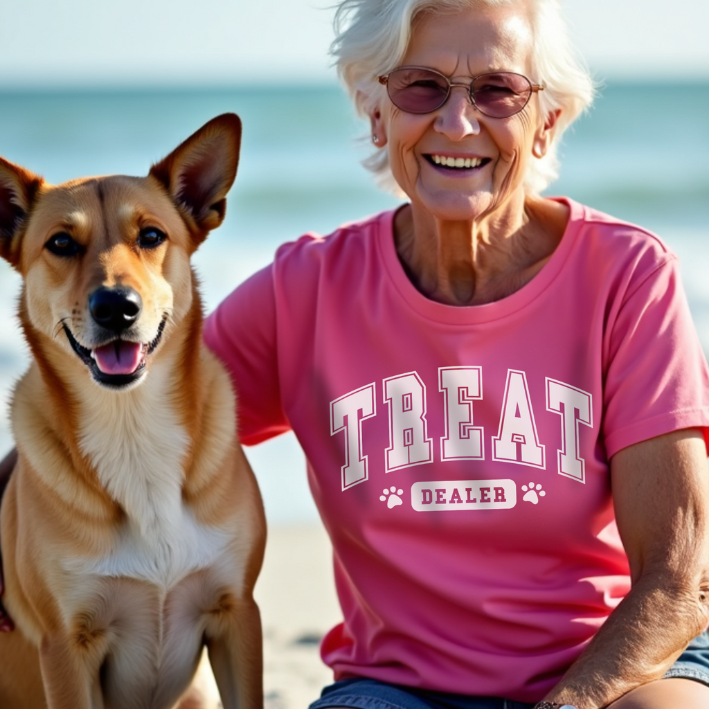 Treat Dealer Dog Lover Shirt – Fun Doggo Mom or Dad - T-Shirt for Pet Parent Fur Baby XS-5X