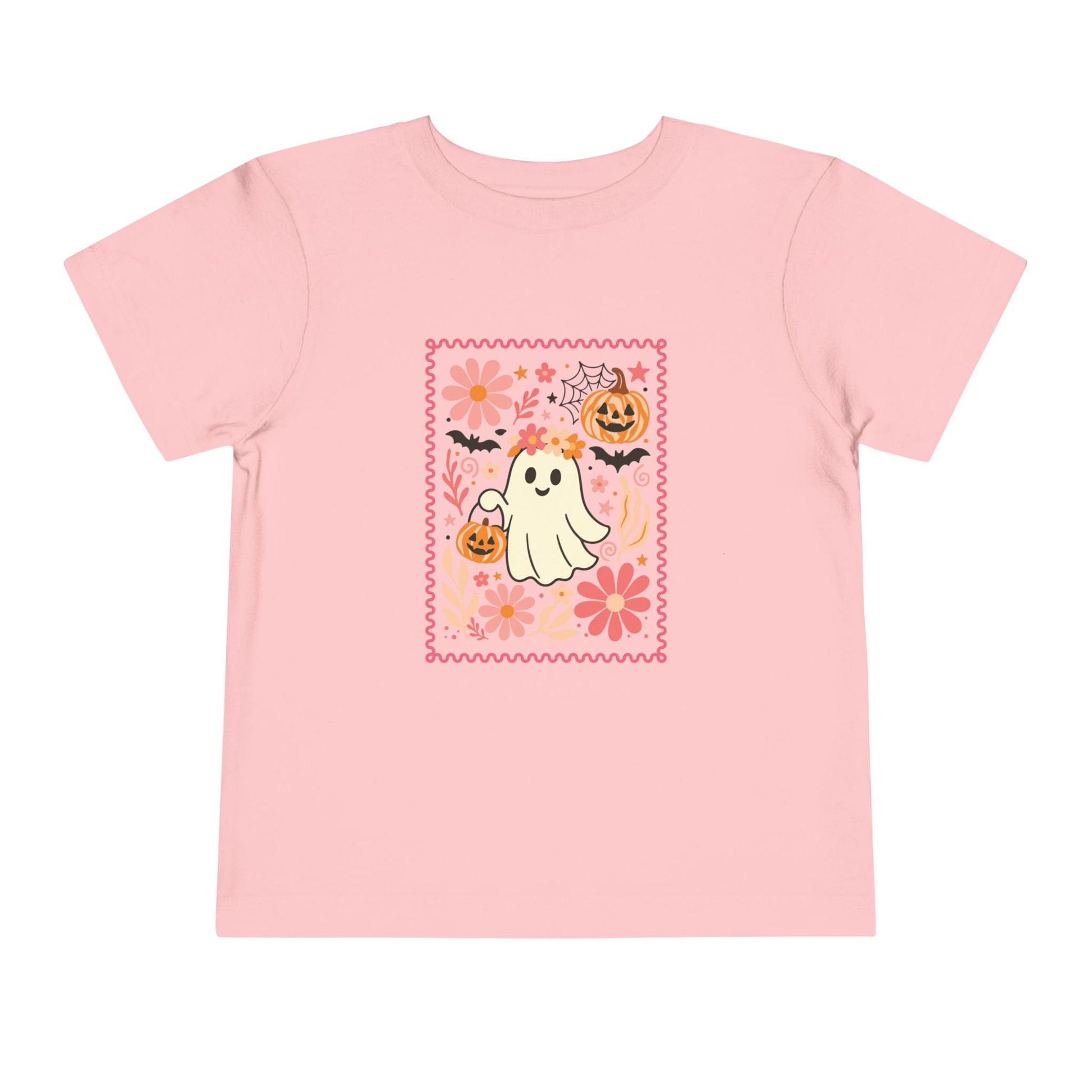 Cute Halloween Toddler Tee, Ghost and Pumpkin Design, Toddler Halloween