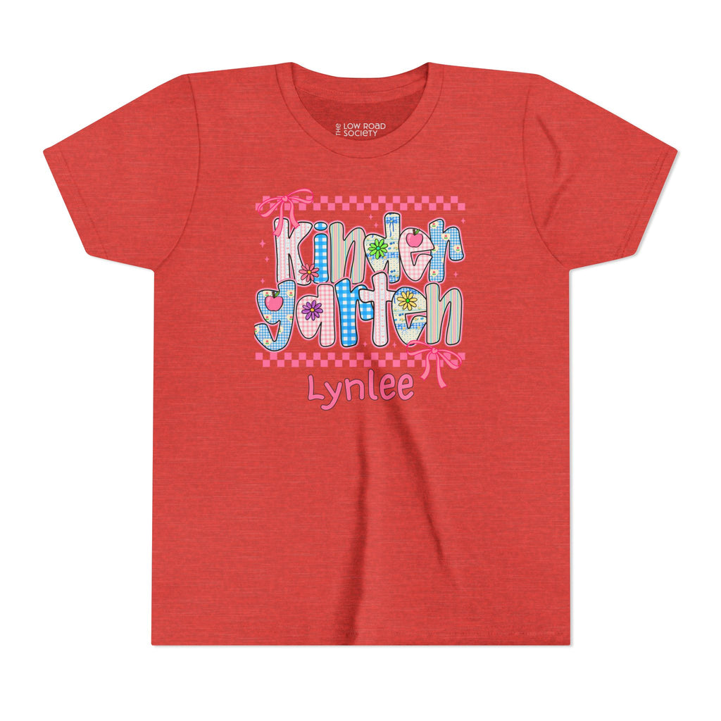 Kindergarten Personalized Back to School T-Shirt for Kids – Big Kids Size S-XL - Custom Name – First Day of School Shirt