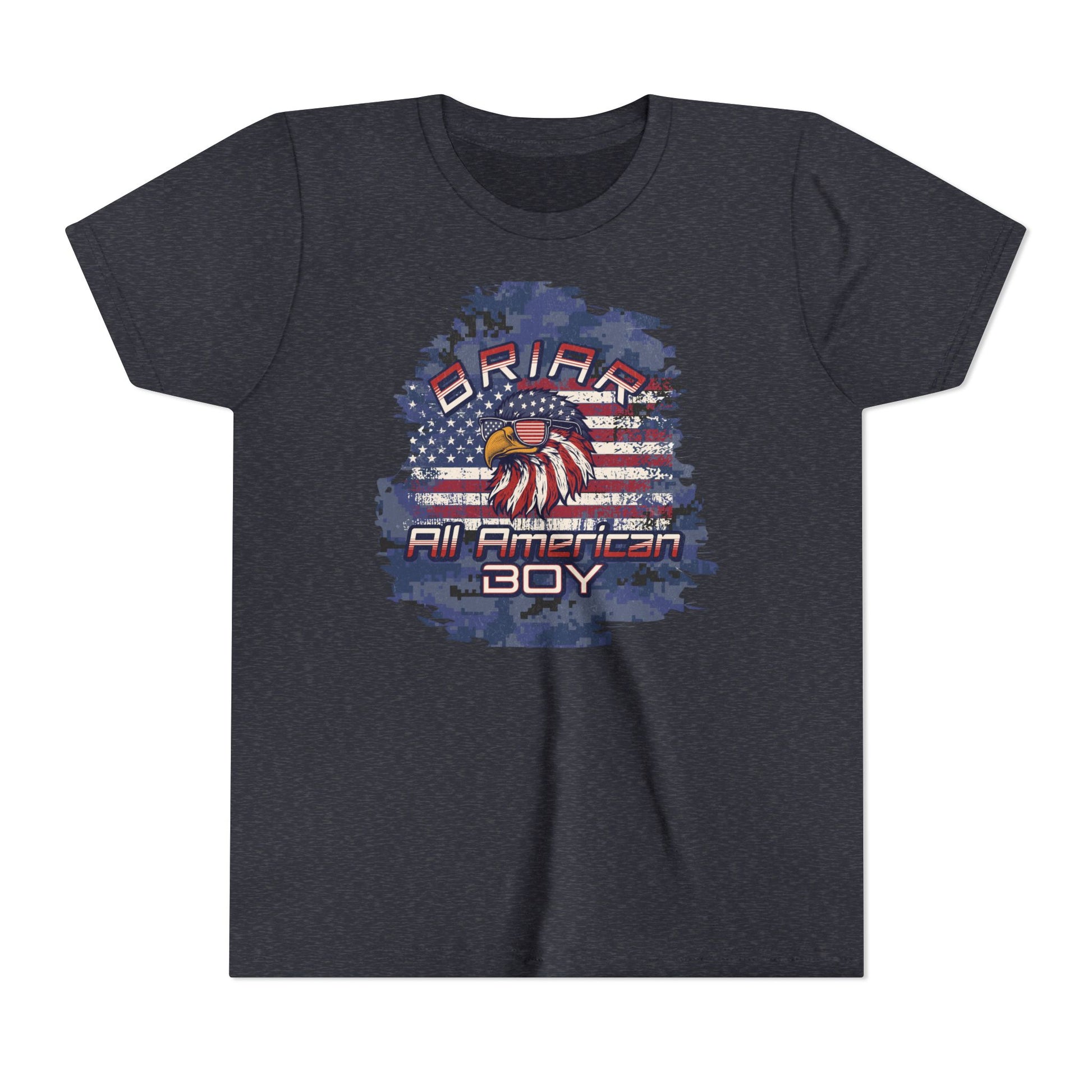 Personalized All-American Boy Youth Tee - Patriotic Shirt Birthday Gift, School Shirt