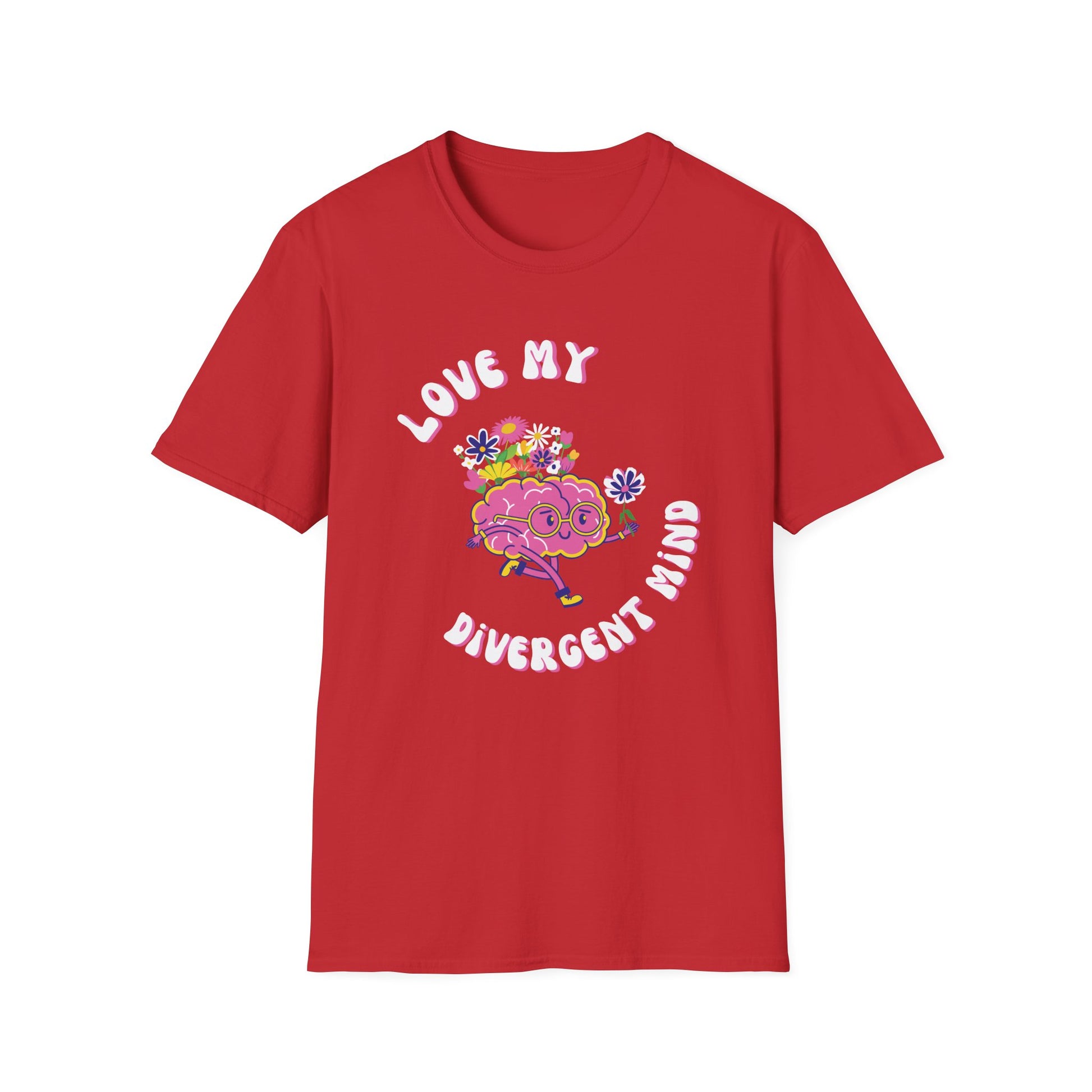 Divergent Mind Celebrate NeuroDiversity NeuroSpicy ADHD Brain Tee