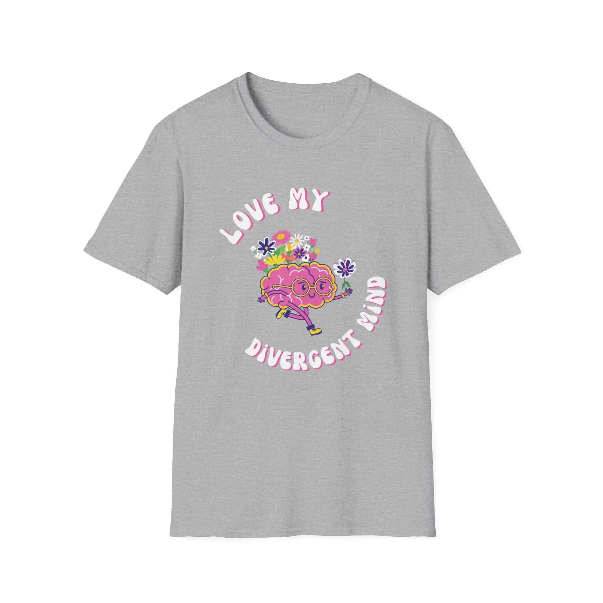 Divergent Mind Celebrate NeuroDiversity NeuroSpicy ADHD Brain Tee