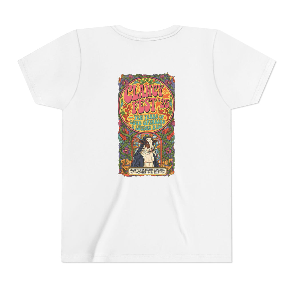 Custom ClancyFest 25 Youth Short Sleeve Extra Lightweight Cotton/Poly Tee, KIDS S-XL