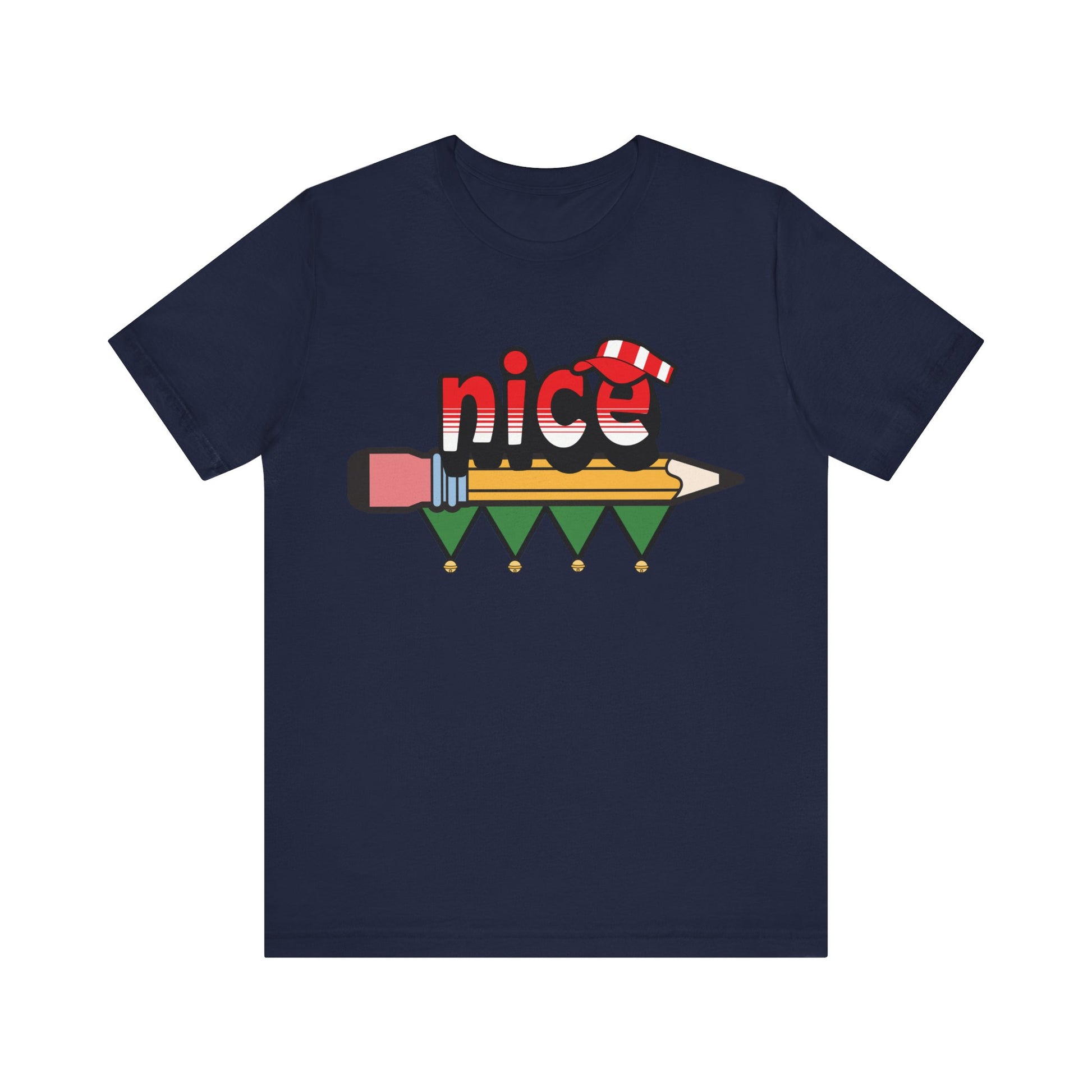 Naughty or Nice List, Tally Elf Nice Very Merry Christmas Party, Unisex Jersey Short Sleeve Tee