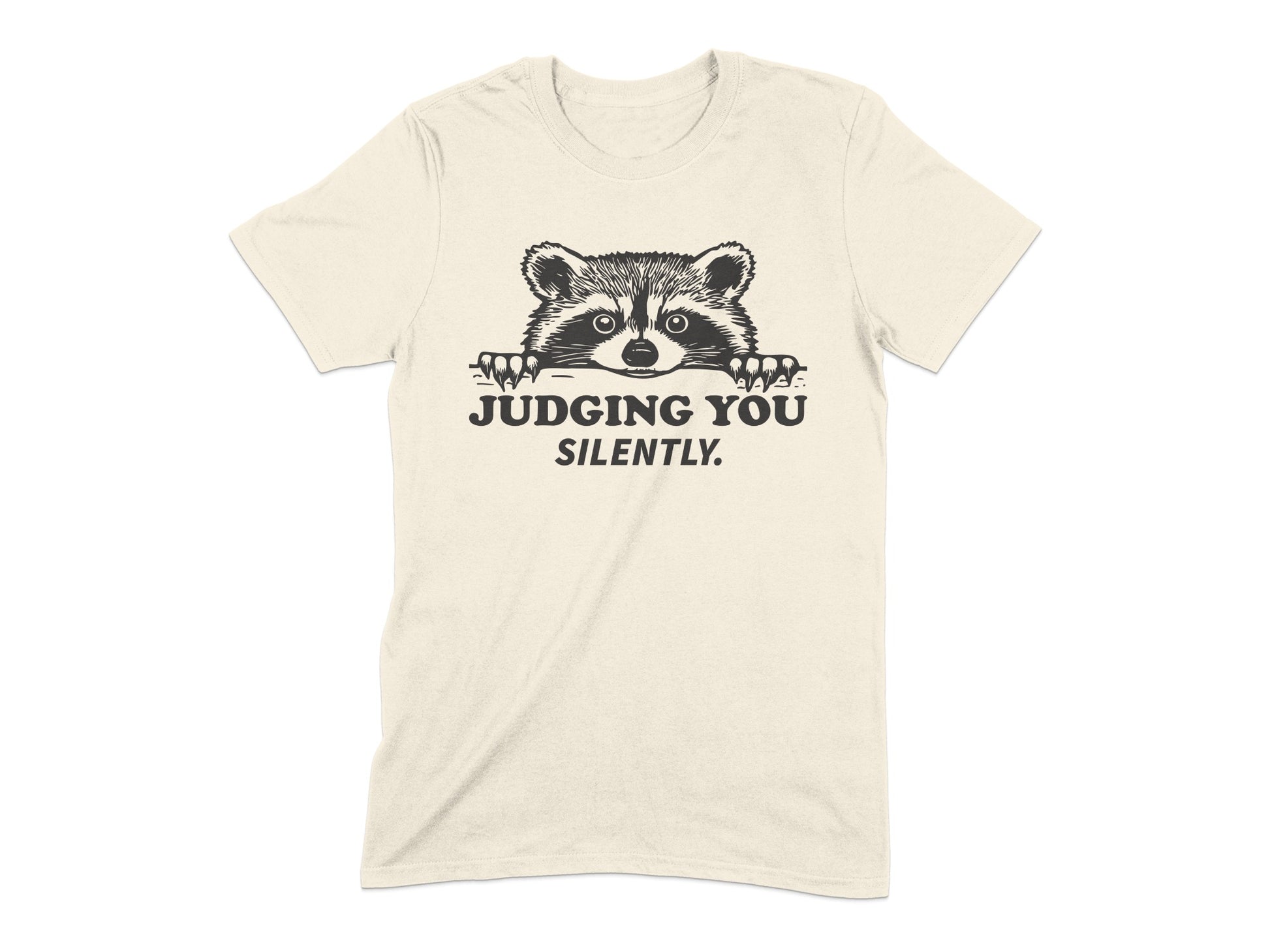 Judging You Silently Raccoon Graphic Tee Product