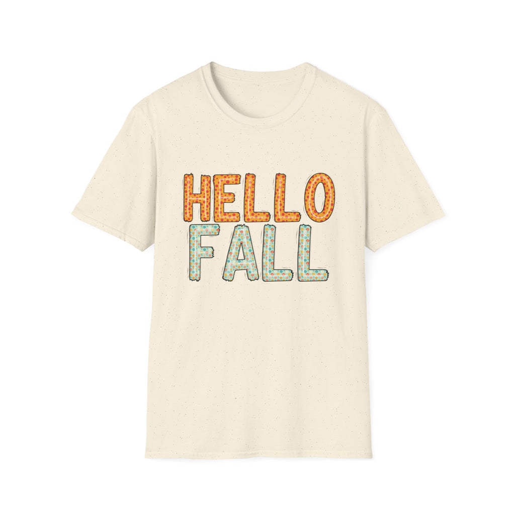 Hello Fall Cute Autumn T-Shirt - Holiday or Seasonal Design XS-5X