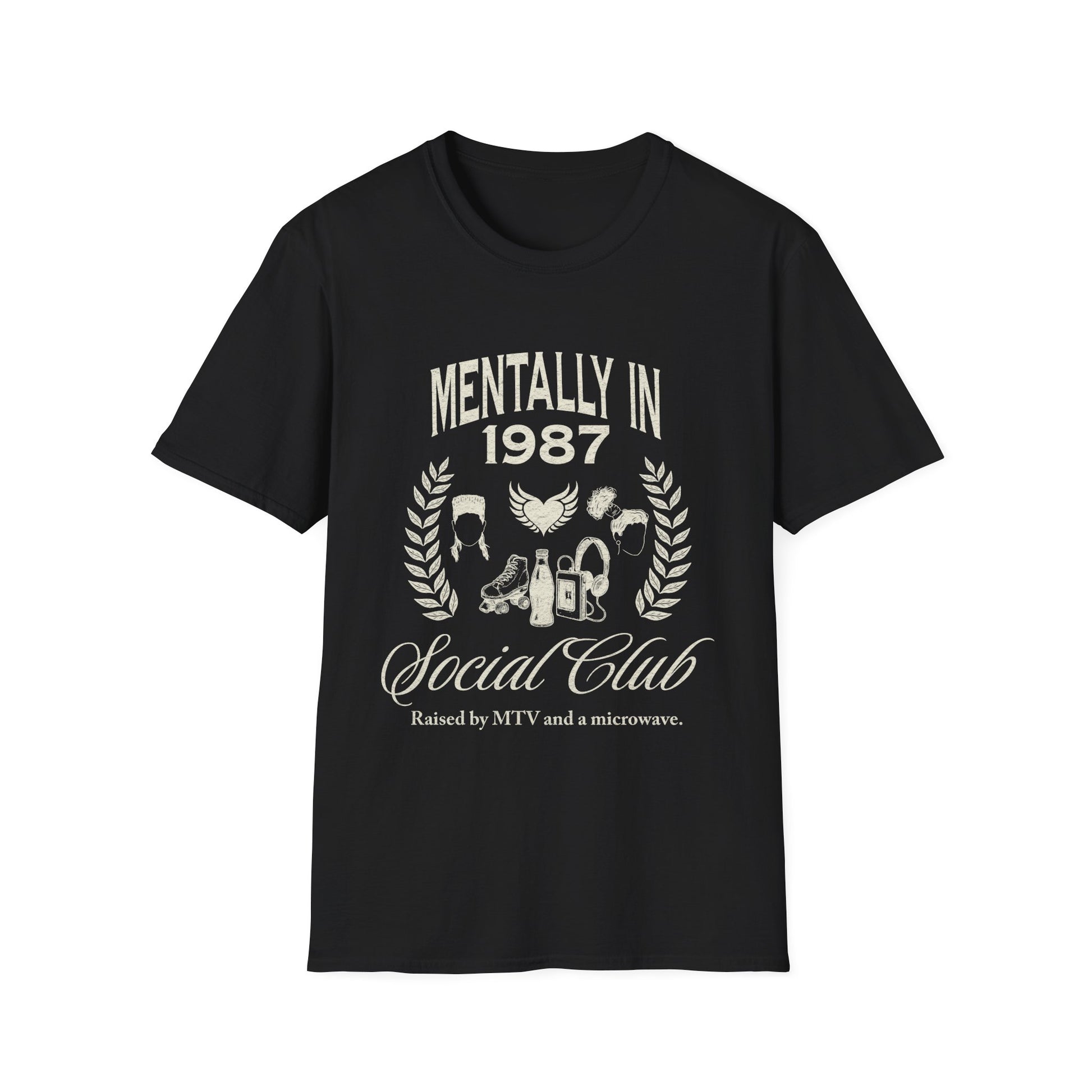 Social Club T-Shirt 1987, Funny Gen X Graphic Tee, 80s Kids, XS-Plus Size
