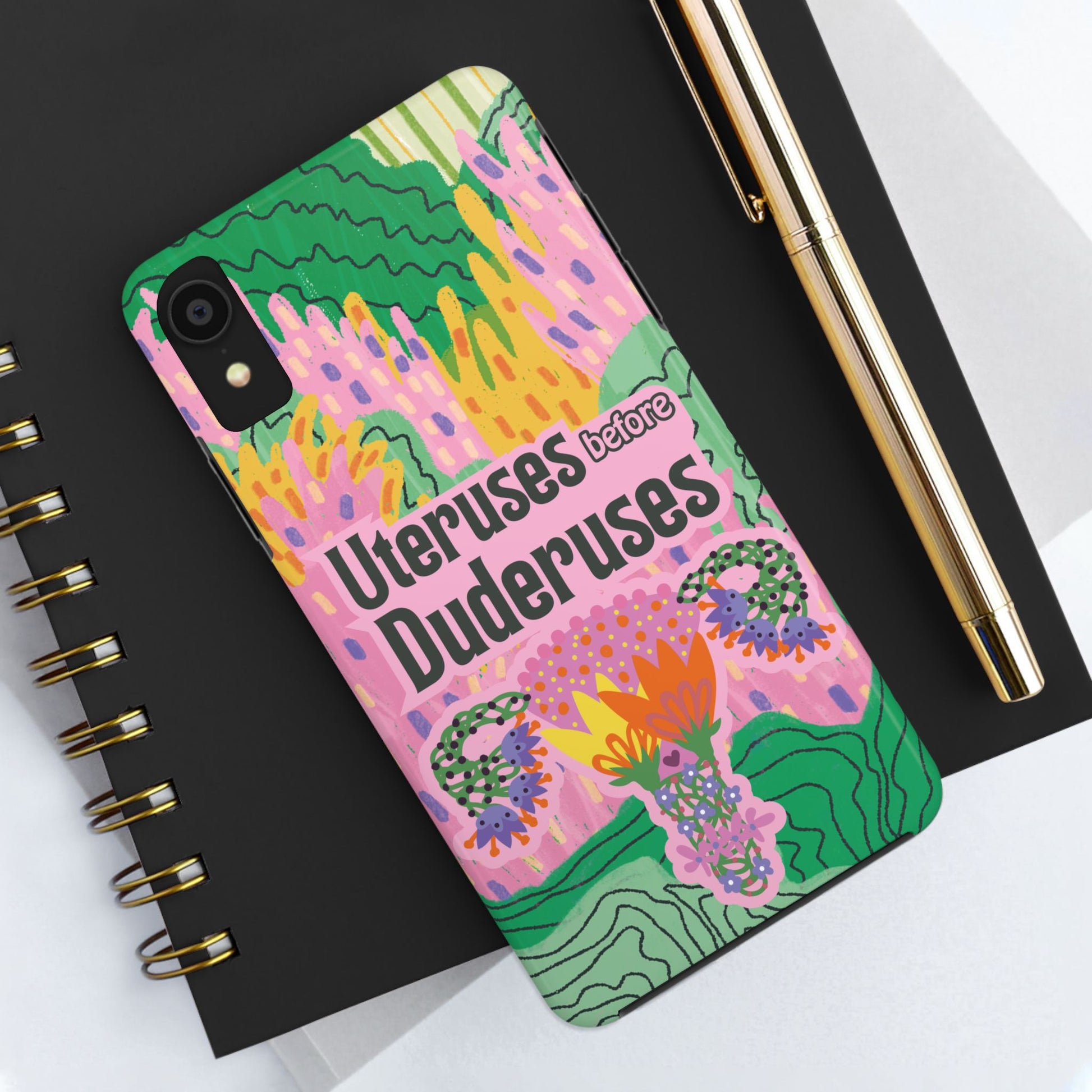 Funny Tough Phone Cases, Beautiful Pink Green Floral Design with Snarky Quote, Unique Phone Cover, Gift for Friends, Snarky Accessory