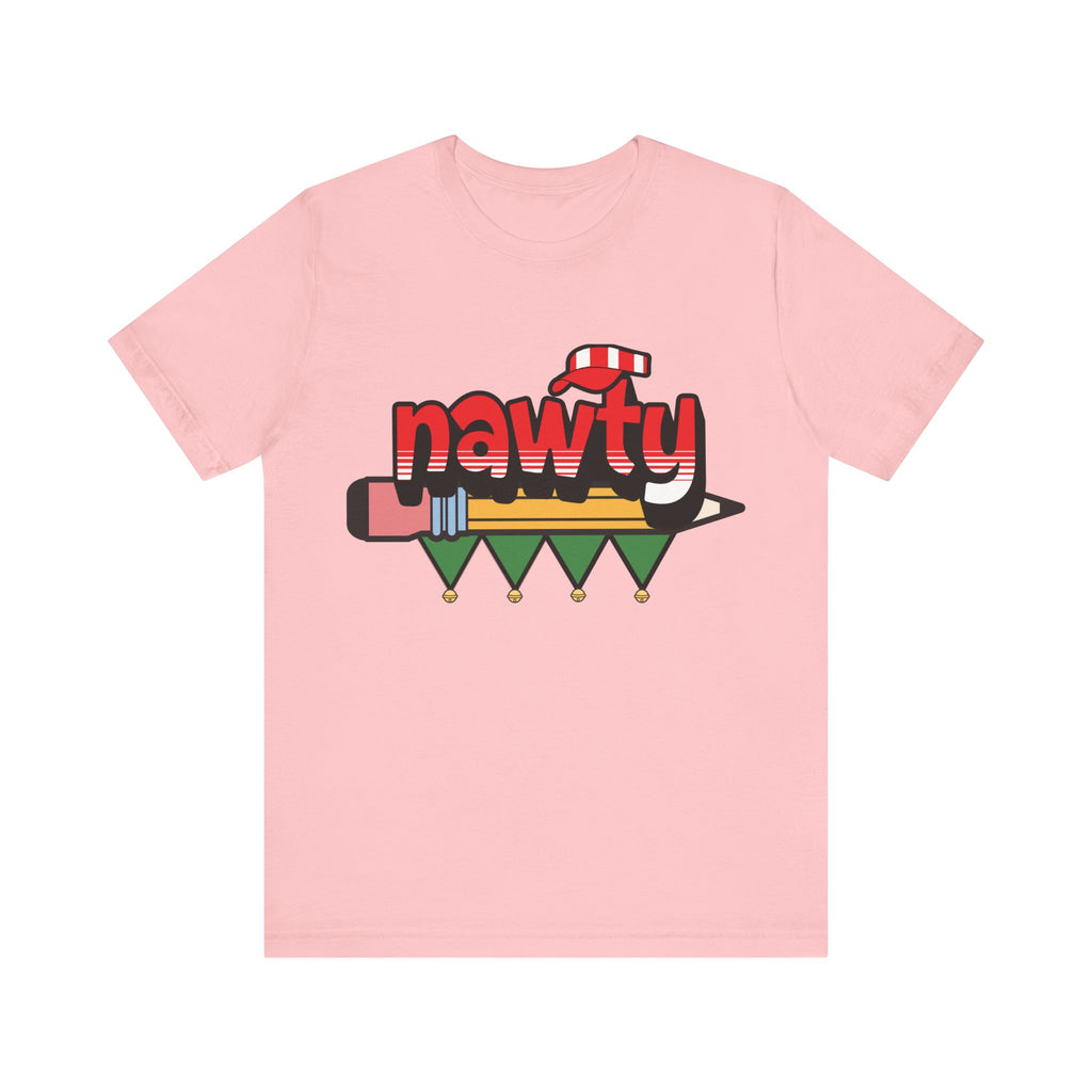 Naughty or Nice List, Tally Elf Nawty Very Merry Christmas Party, Unisex Jersey Short Sleeve Tee